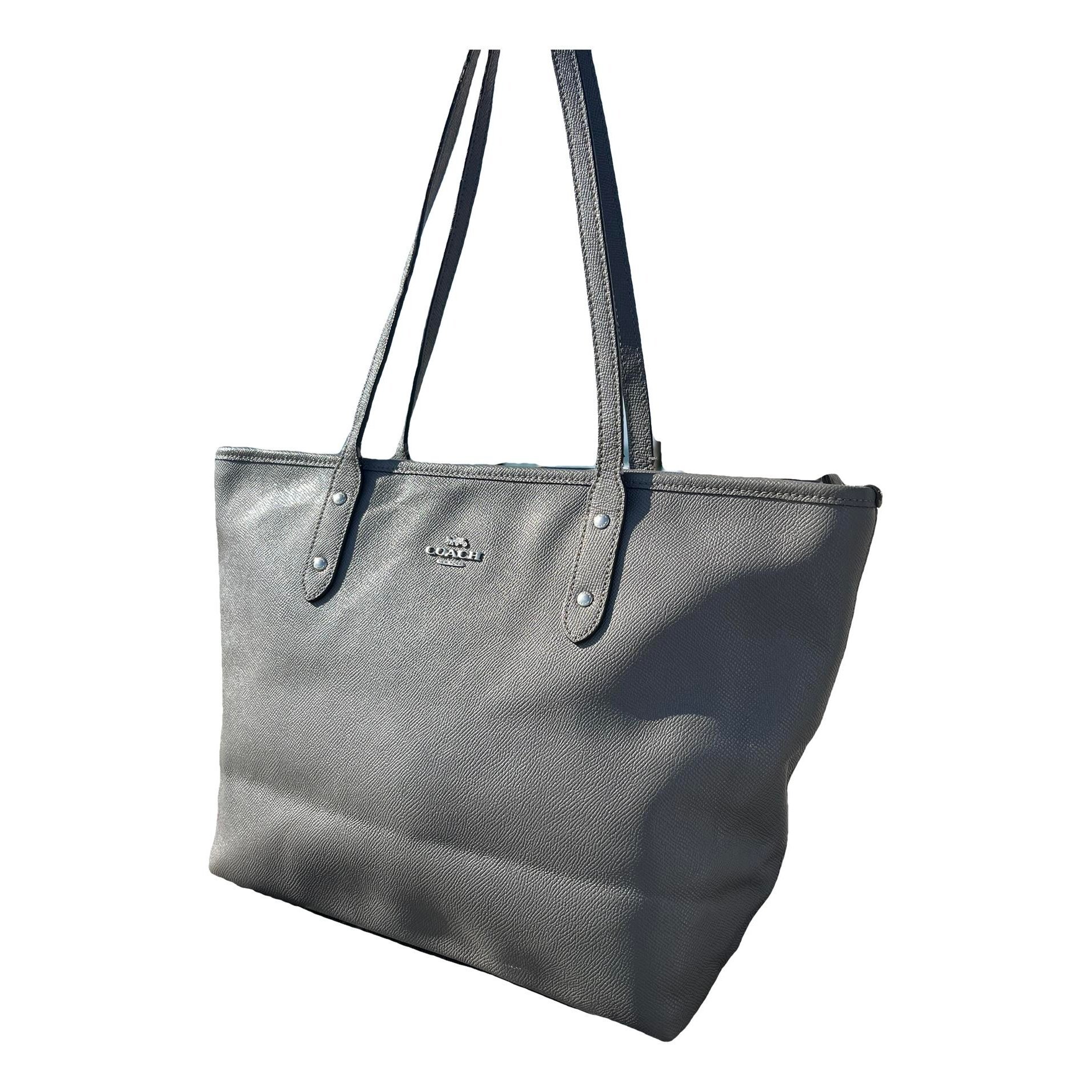 CITY ZIP TOTE leather tote