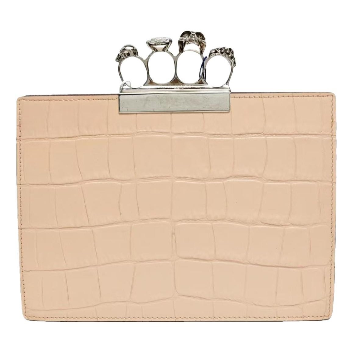 Knuckle leather handbag