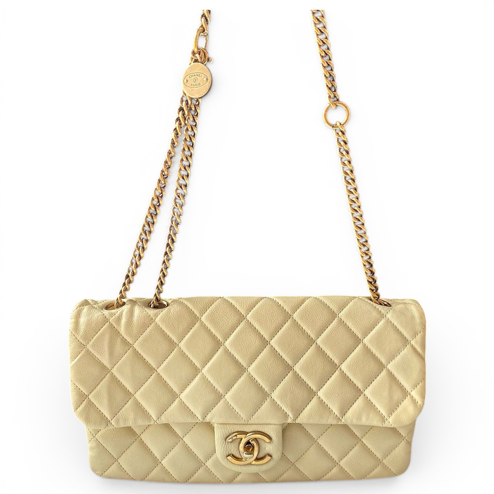 Trendy CC Flap leather handbag