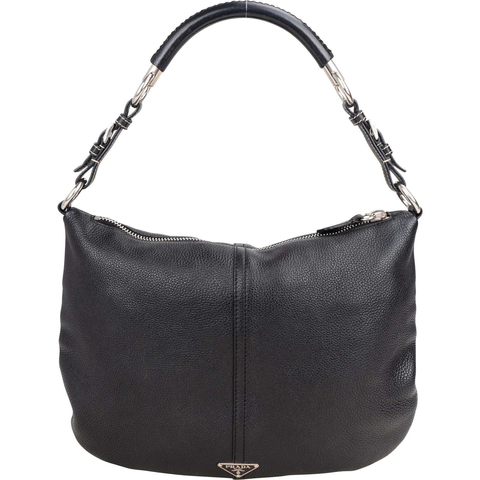 Triangle leather handbag