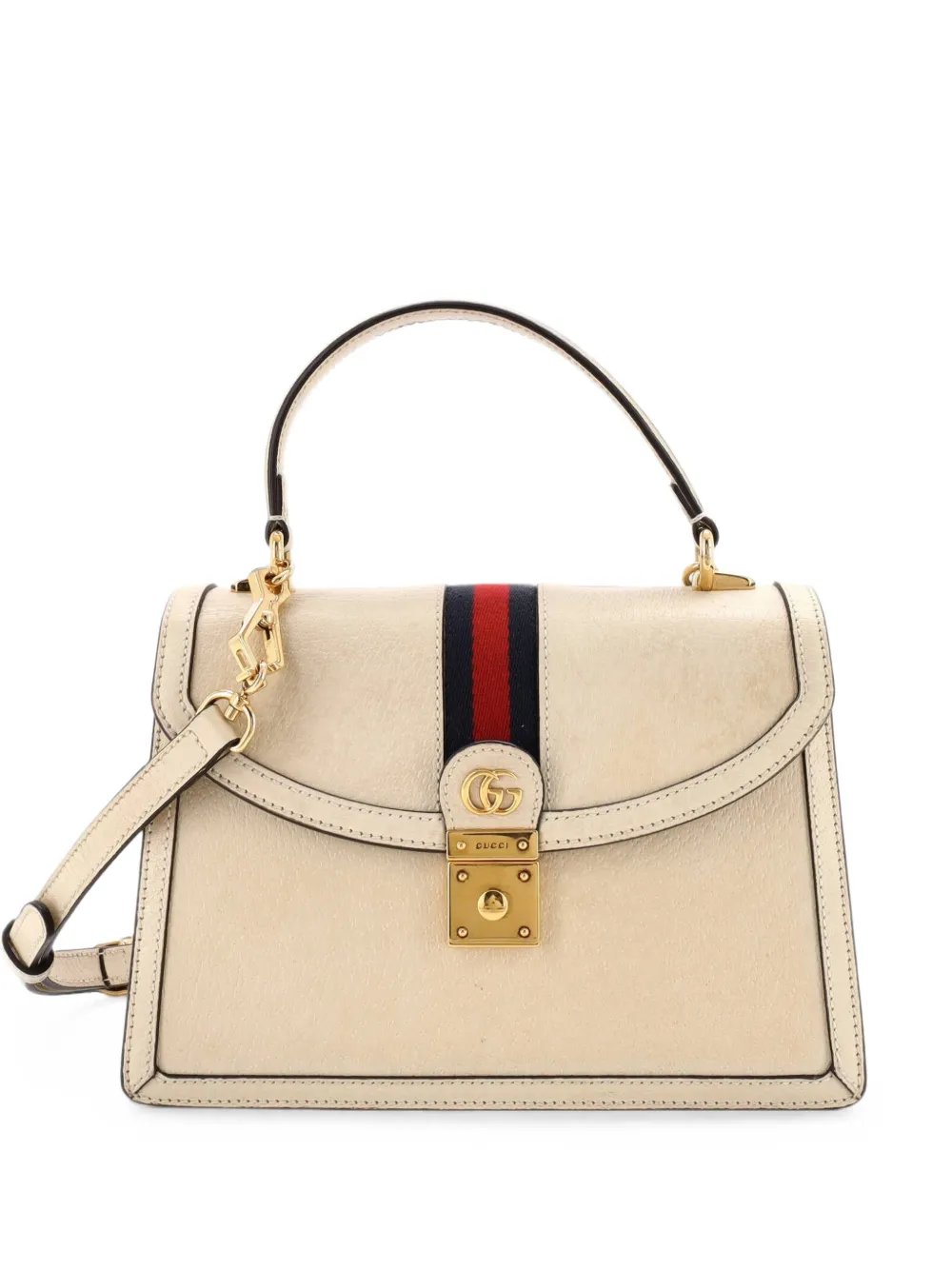 Ophidia Flap Top Handle Bag Leather Small satchel