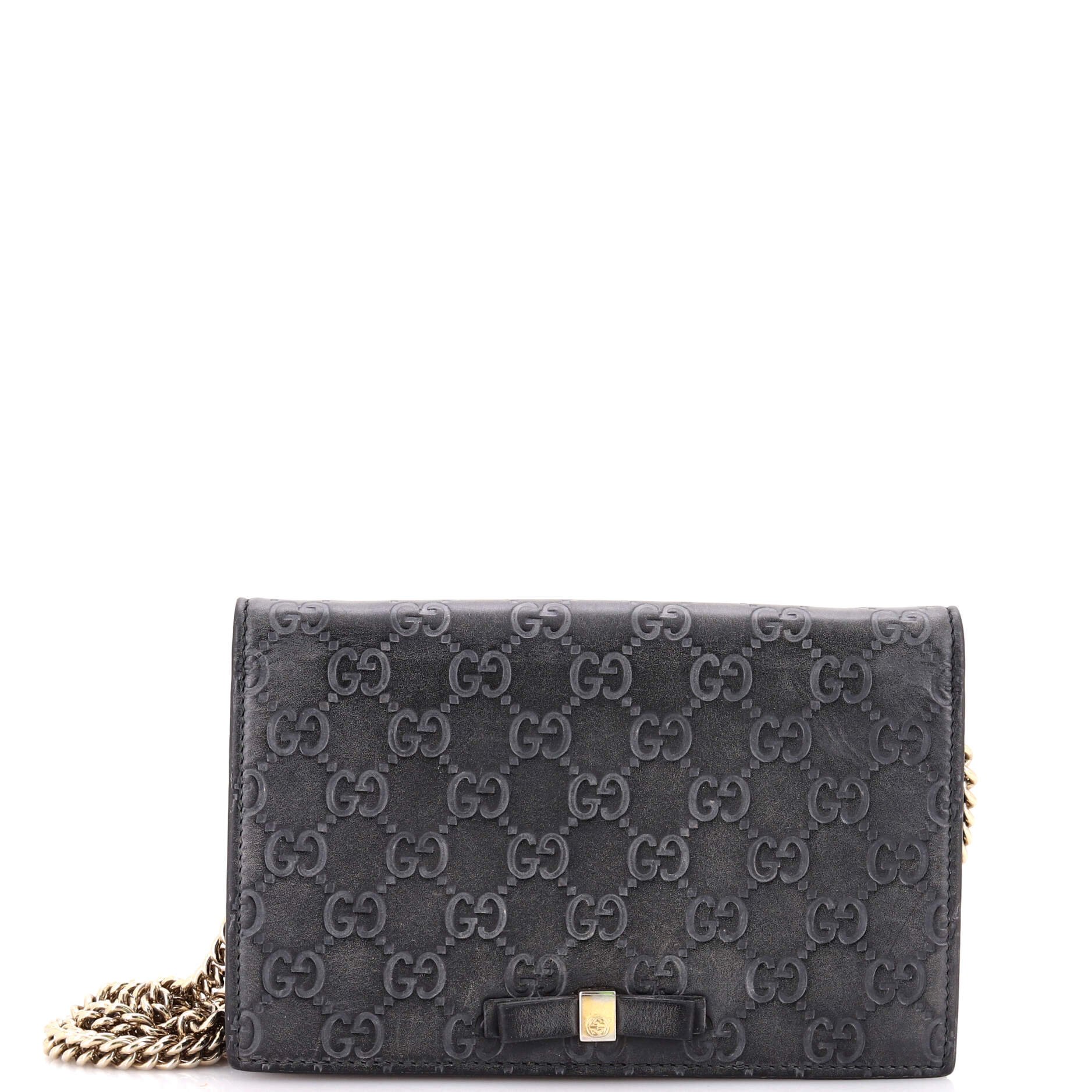 Signature Wallet on Chain Guccissima Leather