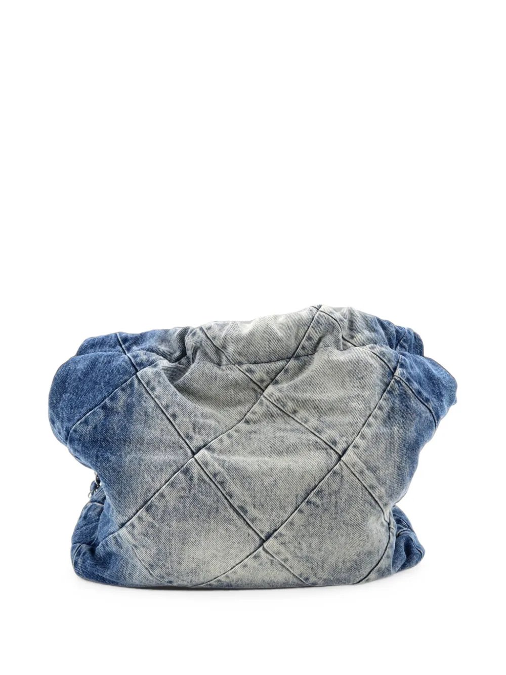 22 Chain Quilted Denim Small hobo bag