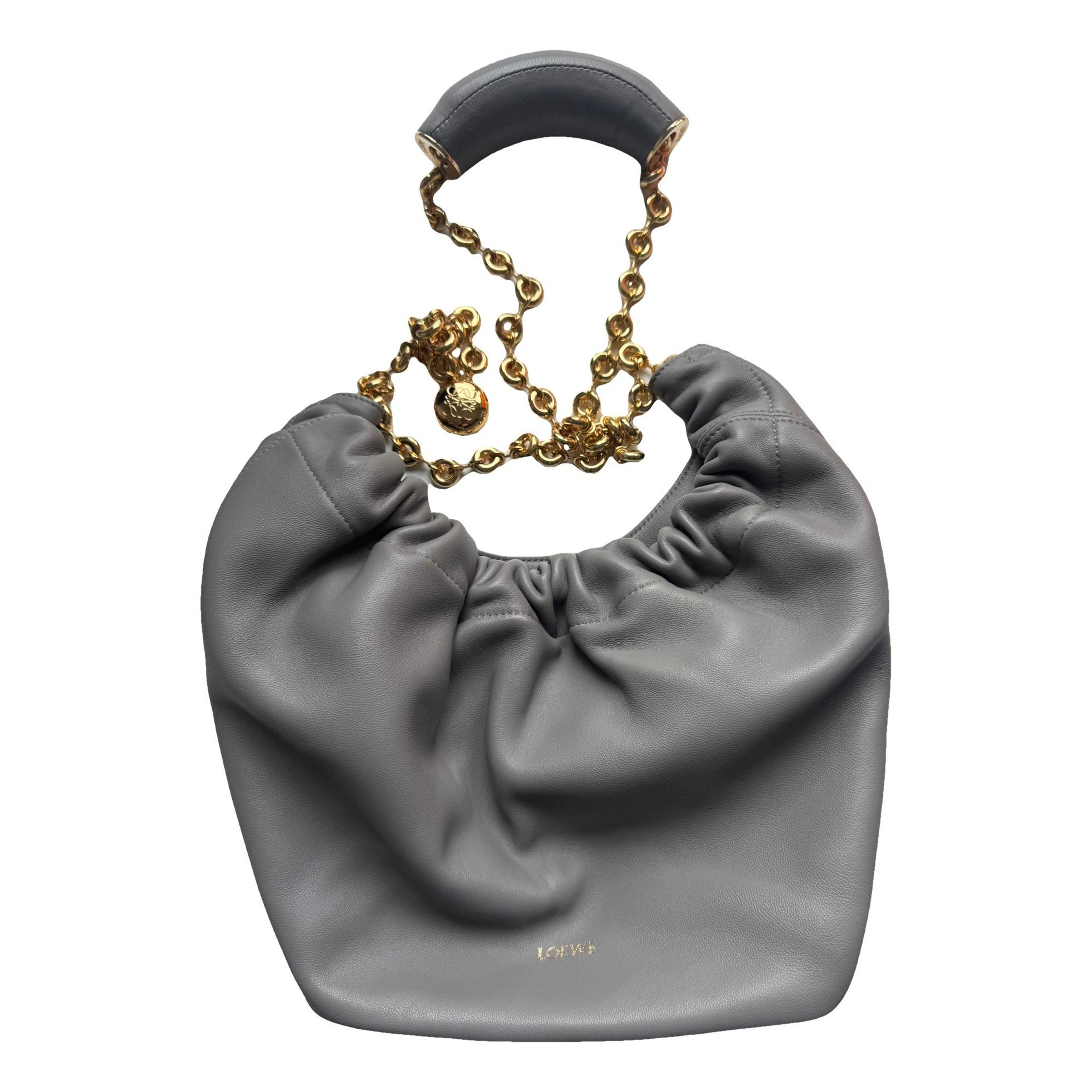 Squeeze leather handbag