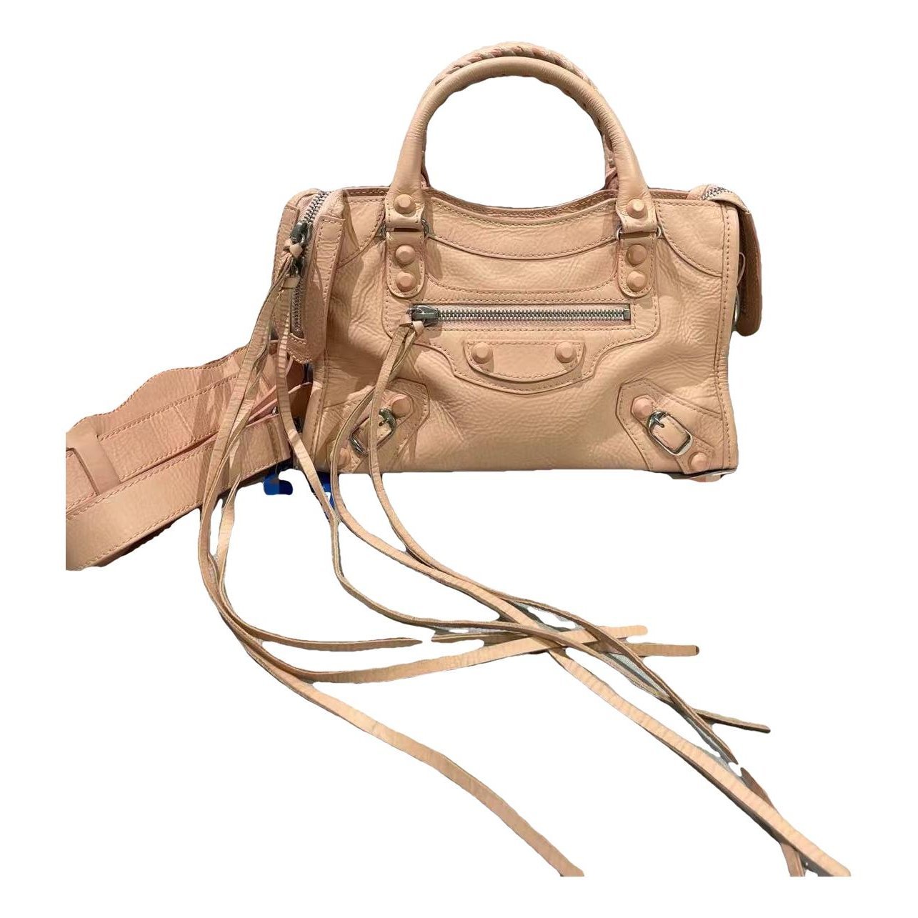 City leather handbag