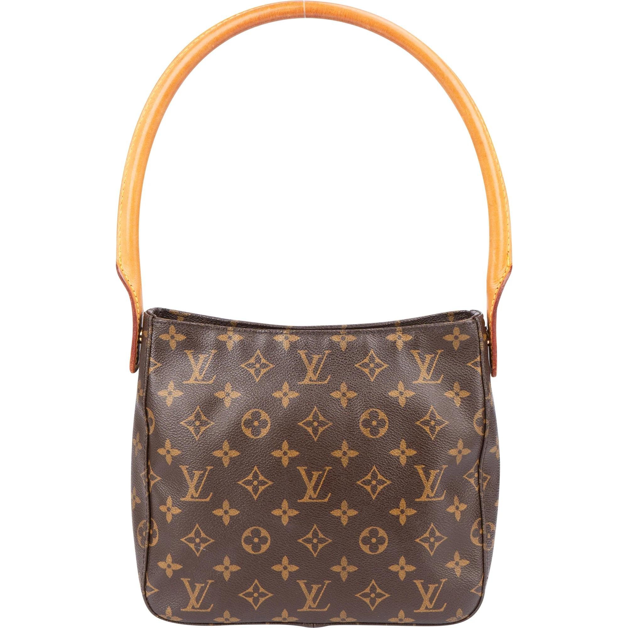 Looping leather handbag