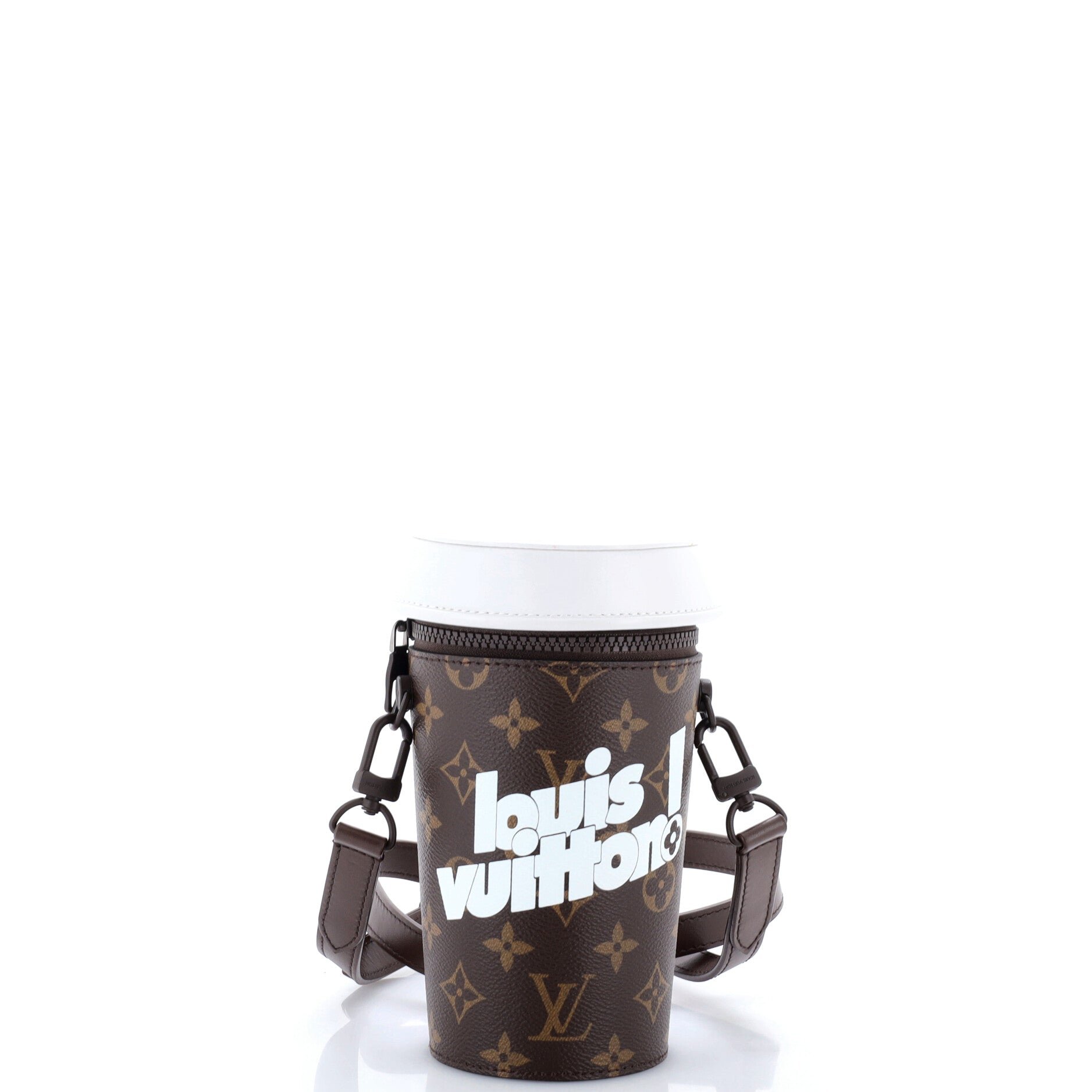 Coffee Cup Convertible Pouch Everyday Signature Vintage Monogram Canvas