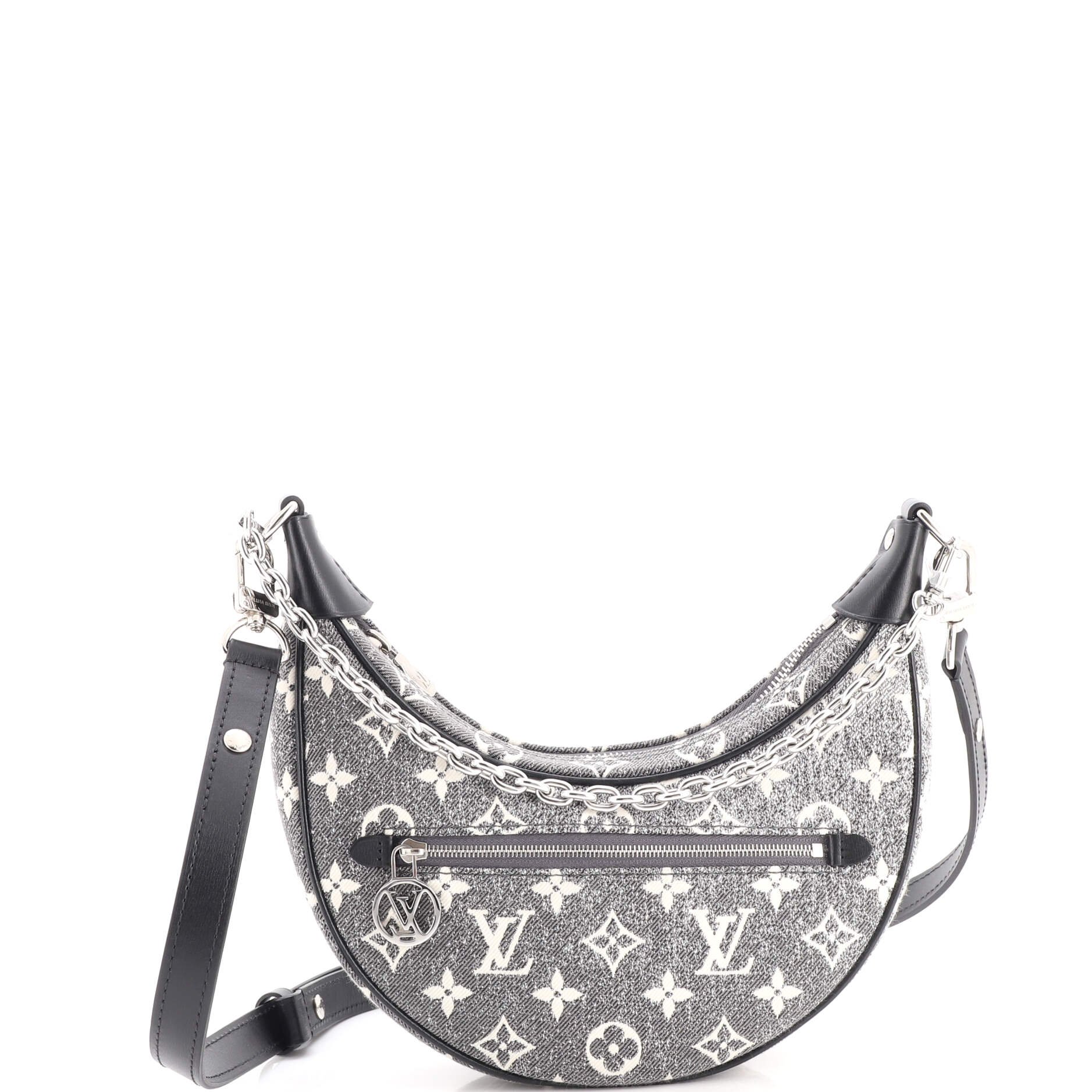 Loop Handbag Monogram Jacquard Denim