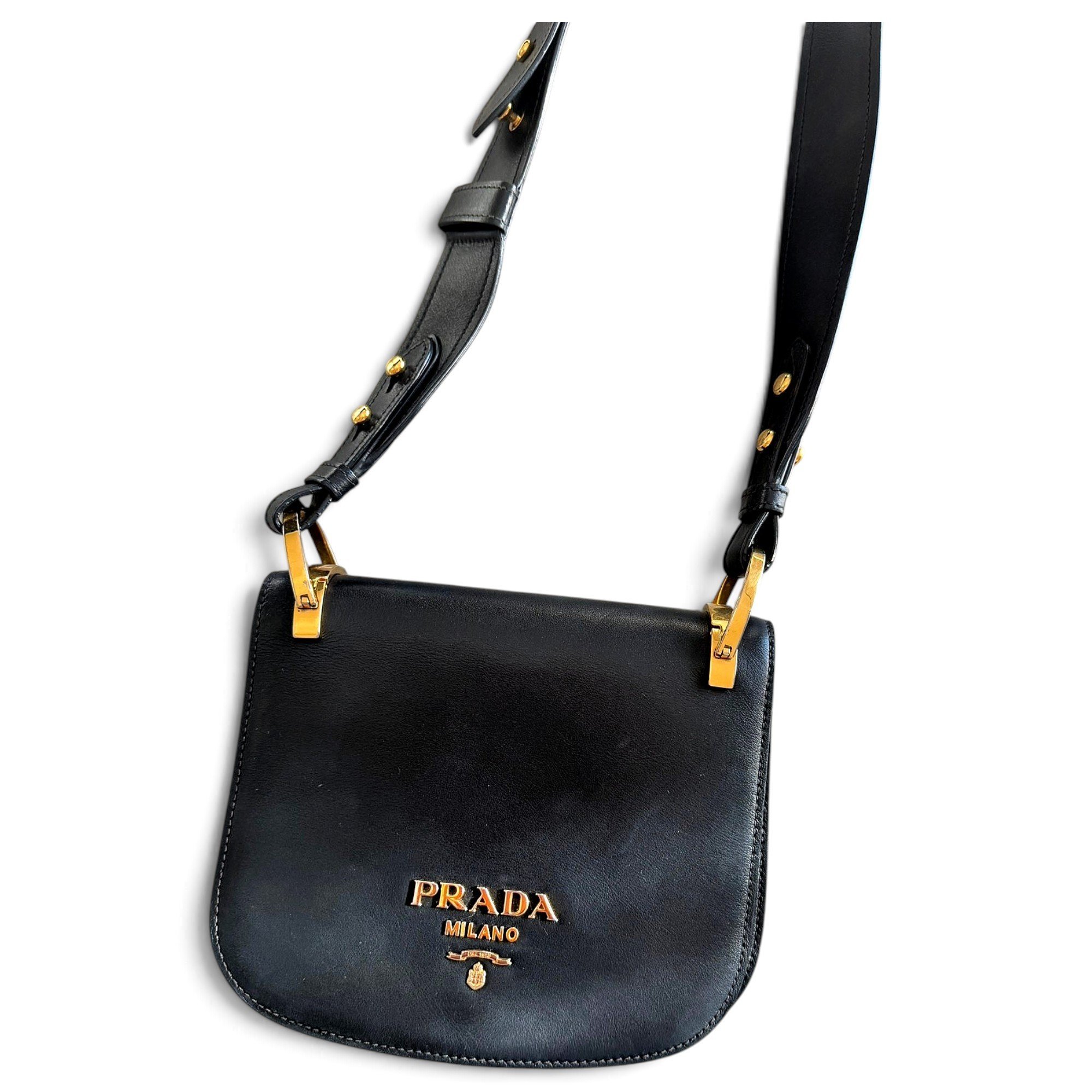 Pionnière leather crossbody bag