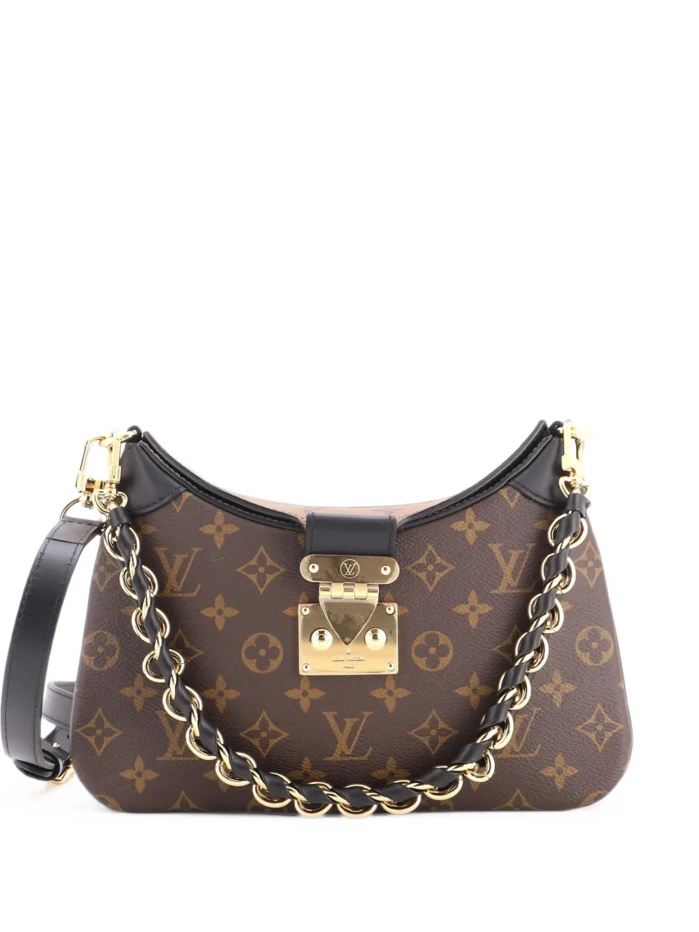 LV Twinny Handbag Monogram Canvas and Reverse Monogram Canvas with Leather shoulder bag