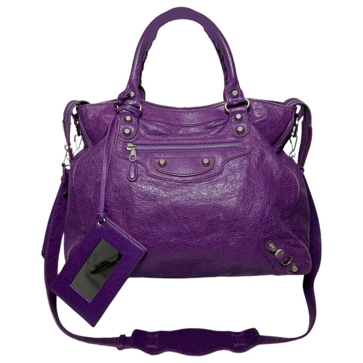 City leather handbag