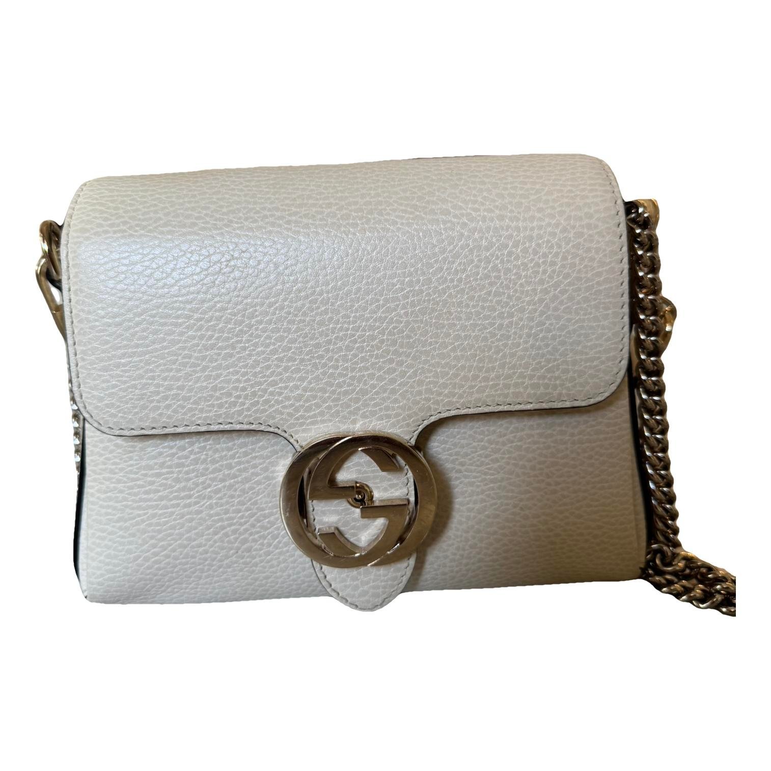 Interlocking leather crossbody bag