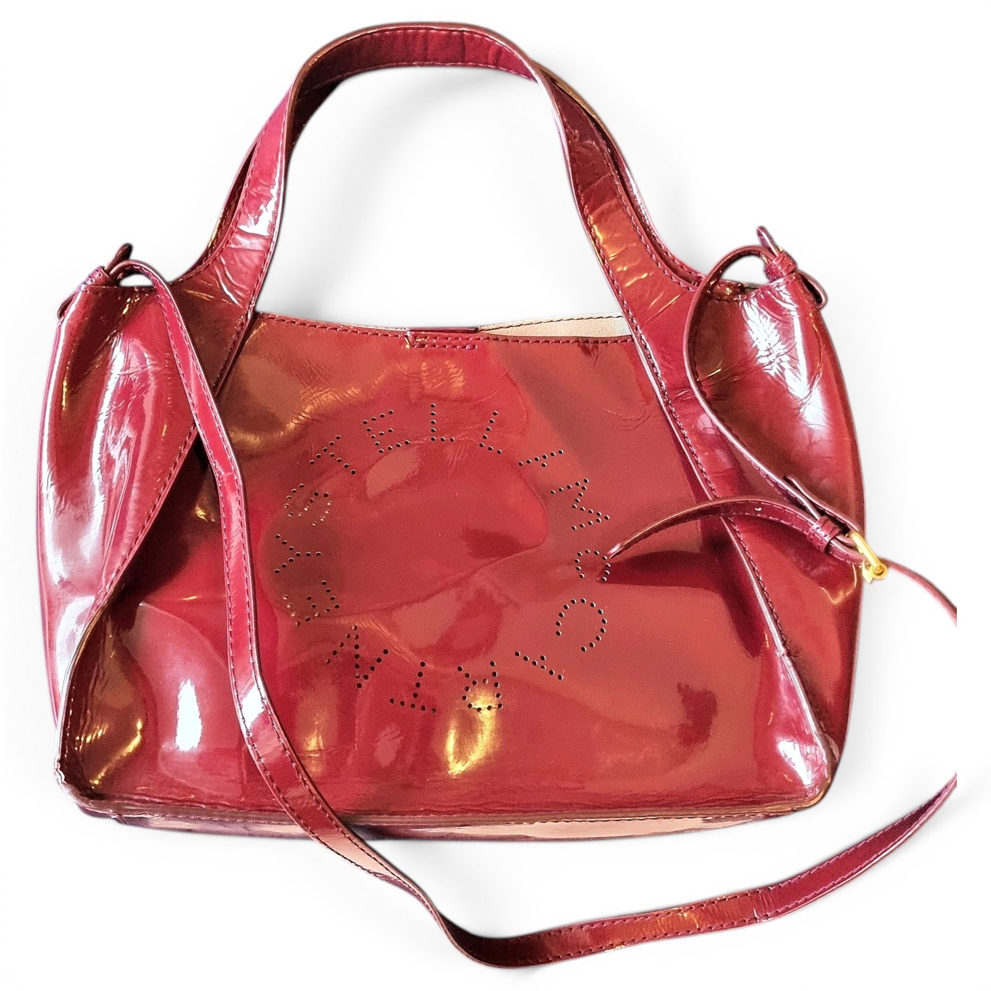 Logo vegan leather handbag