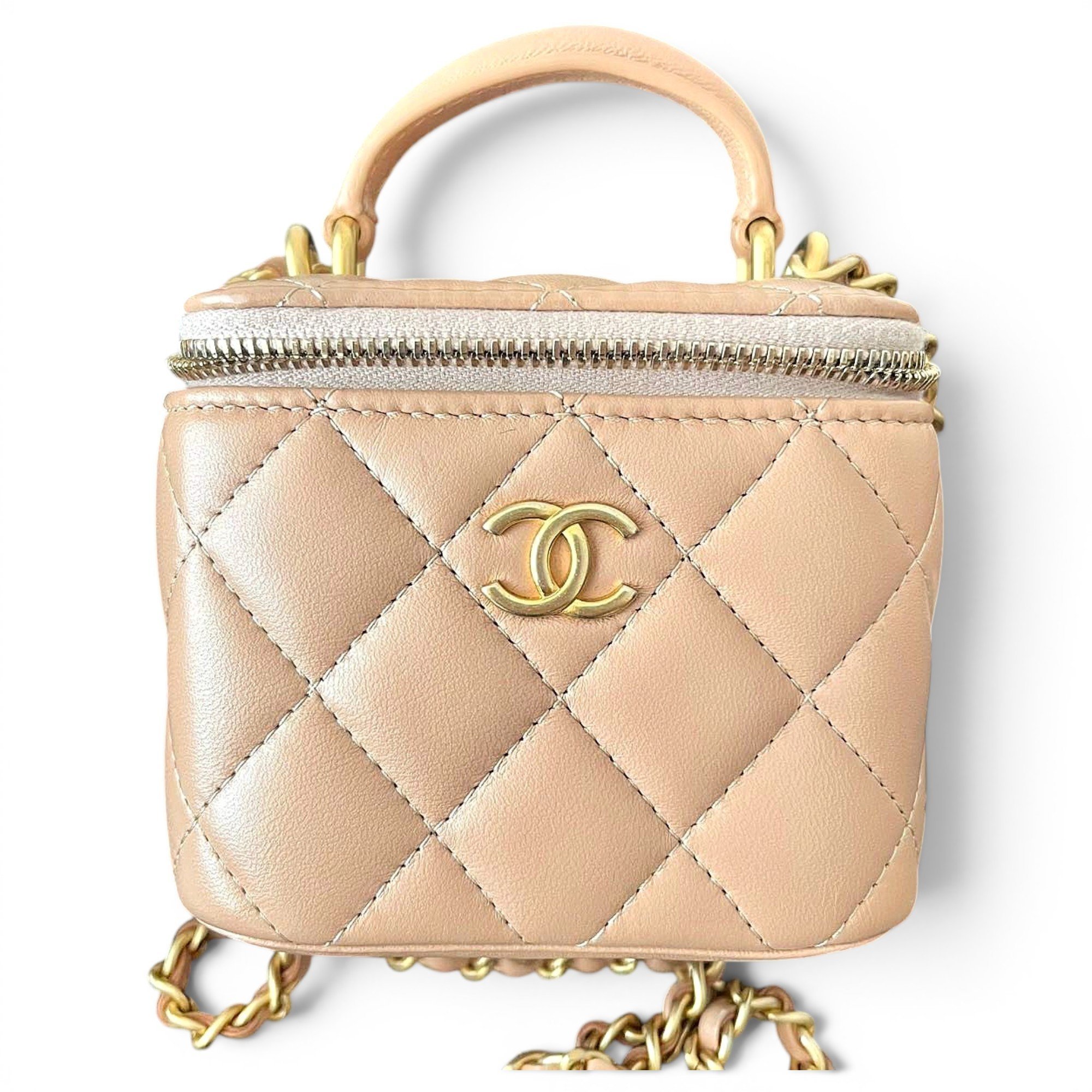Vanity leather handbag
