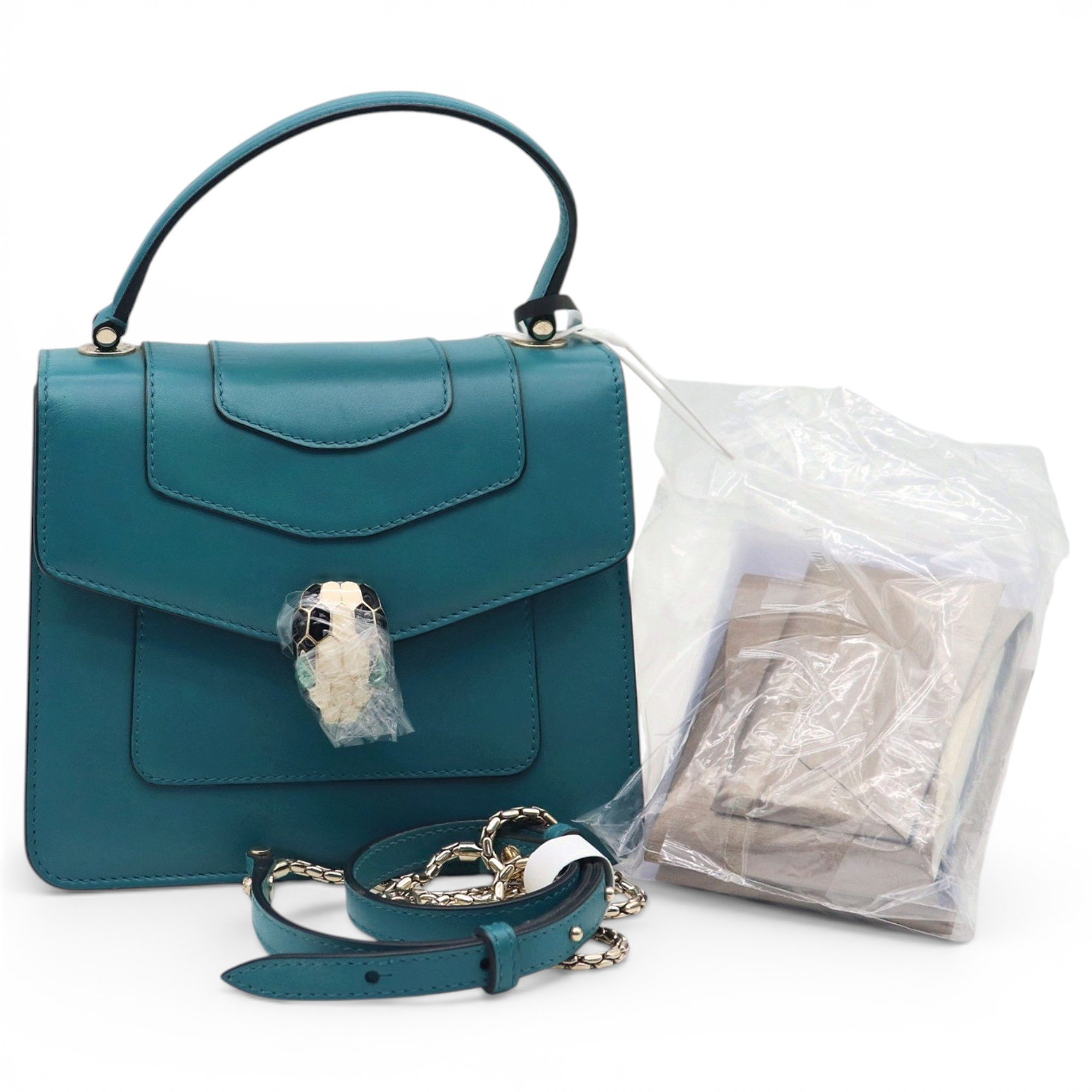 Serpenti leather handbag
