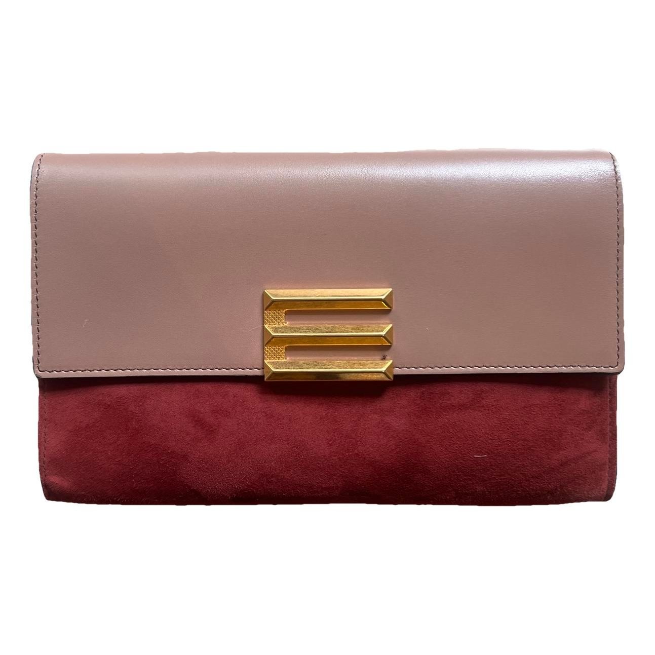 Leather clutch bag