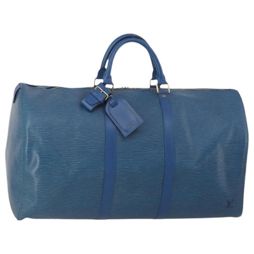 Keepall leather travel bag