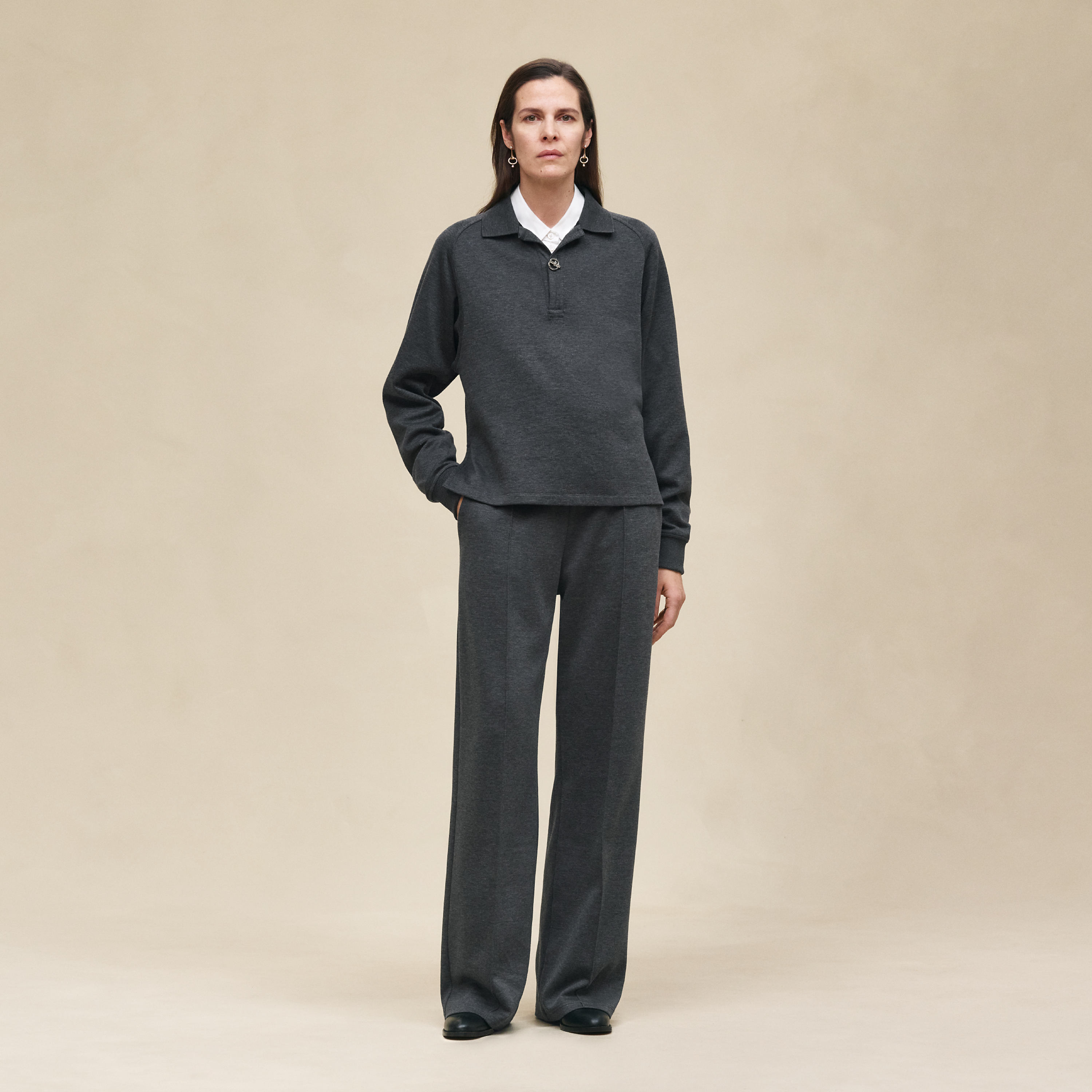 Polo shirt ith raglan sleeves