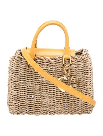 Straw Top Handle Bag