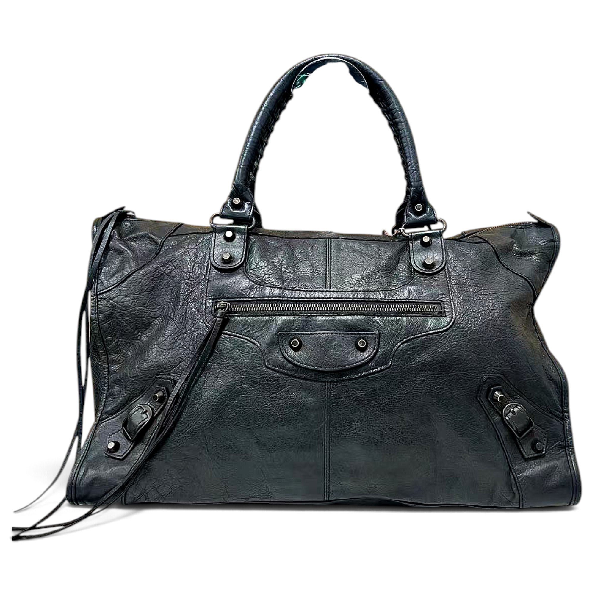 City leather handbag