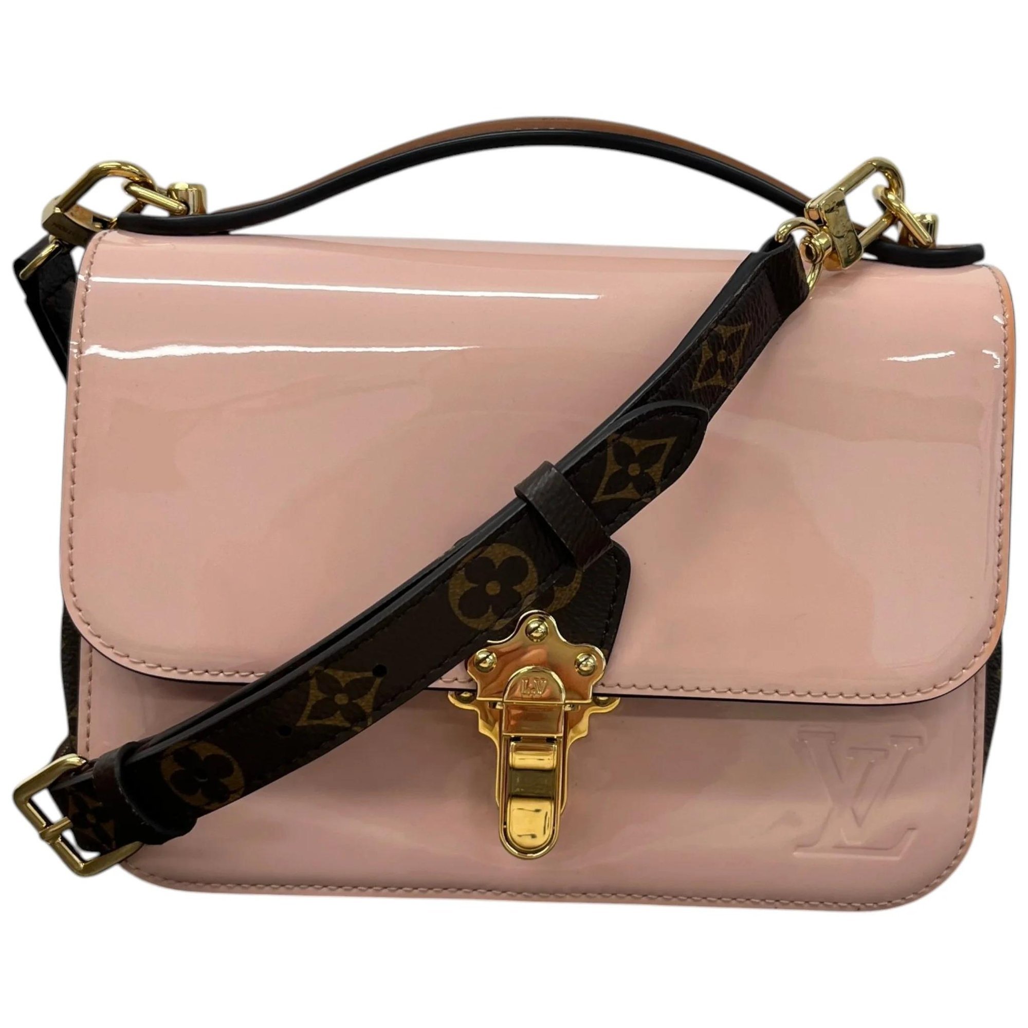 Cherrywood patent leather handbag