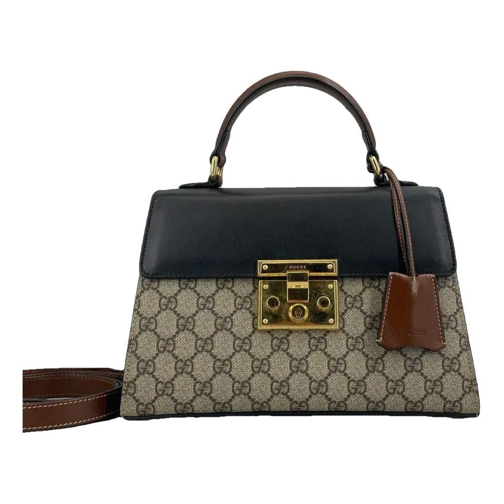 Padlock leather crossbody bag