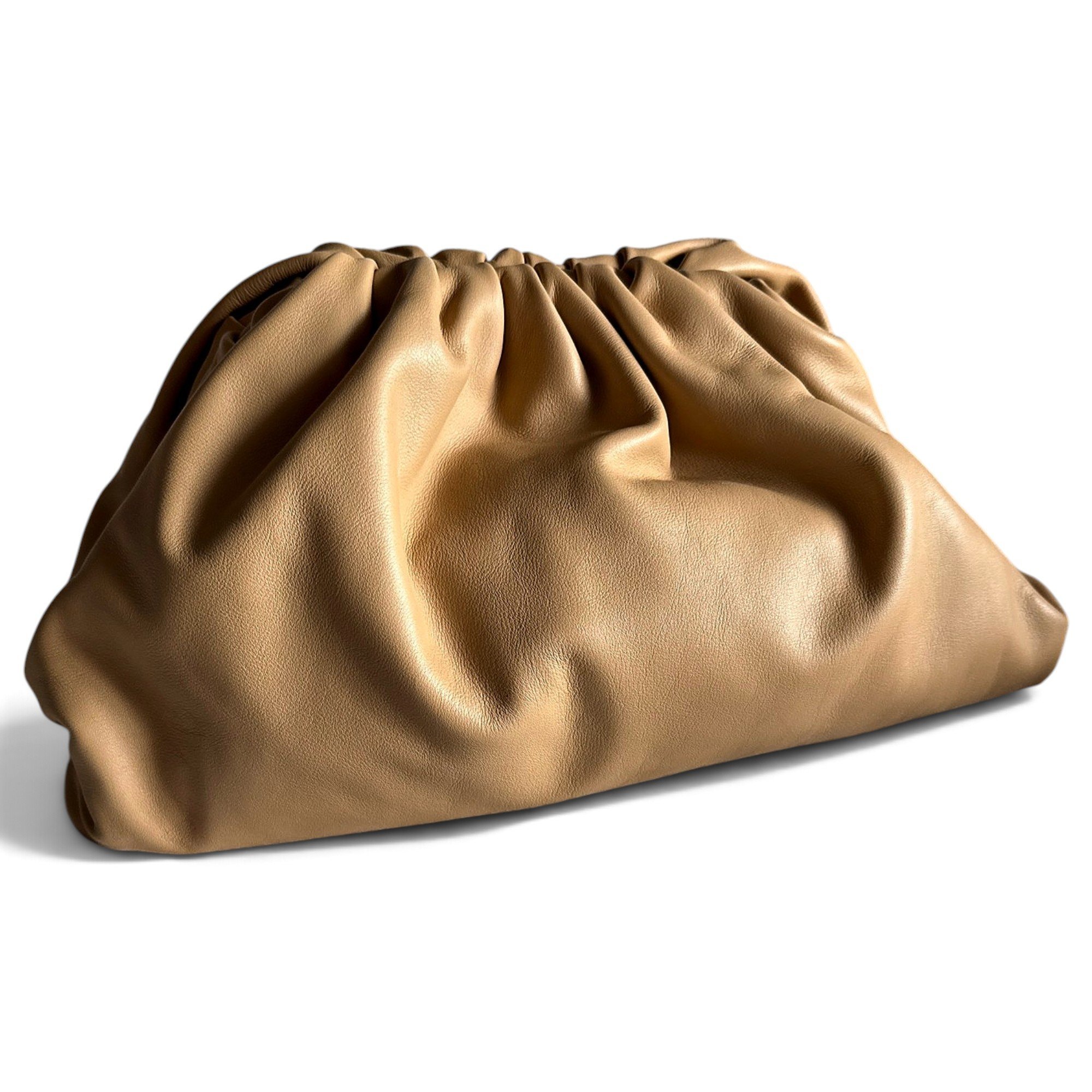 Pouch leather clutch bag