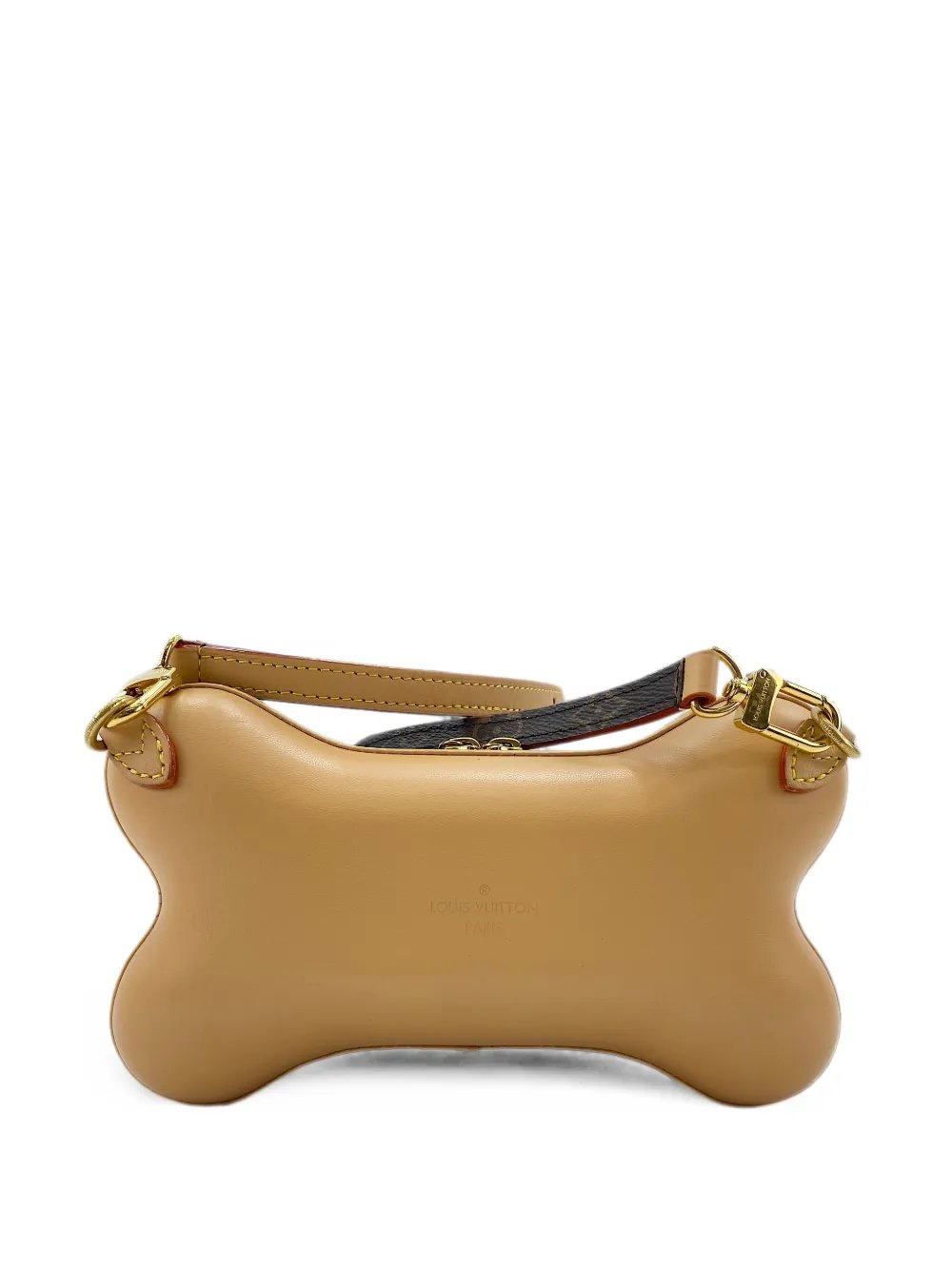 Monogram bone shoulder bag