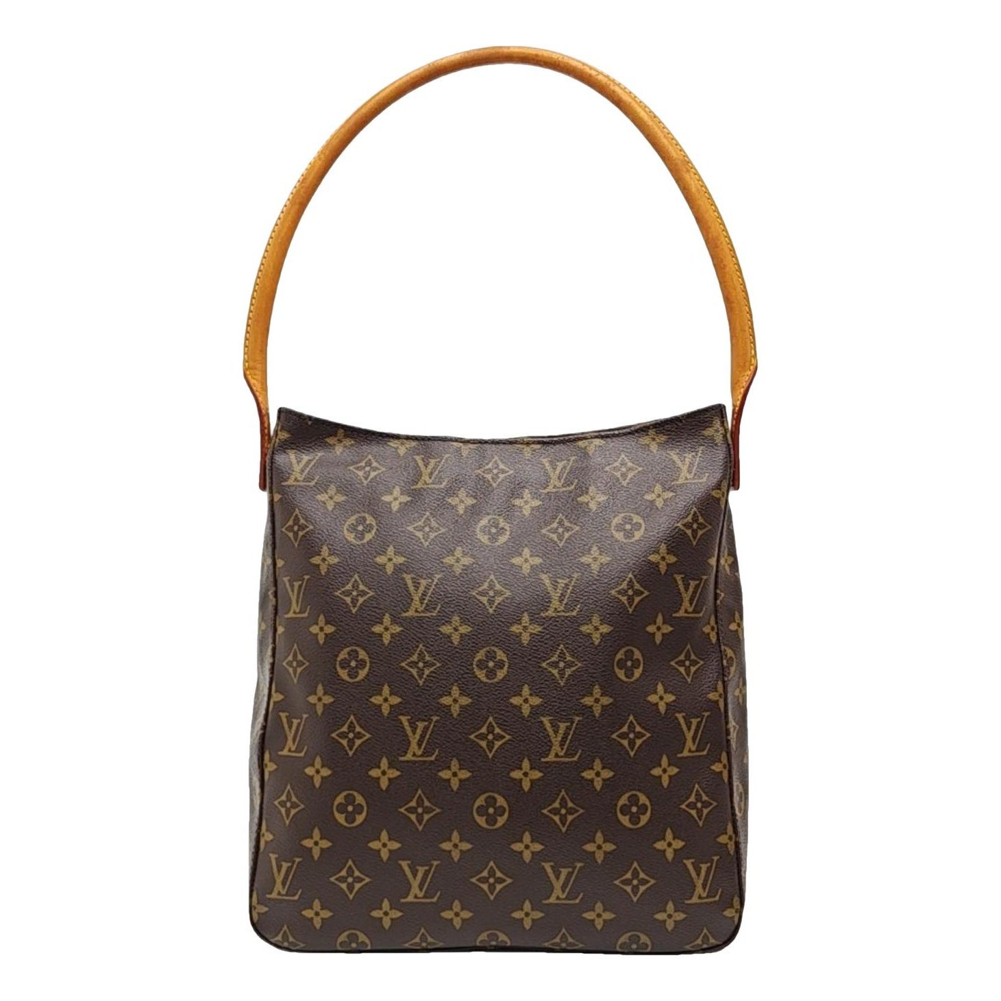 Looping leather handbag