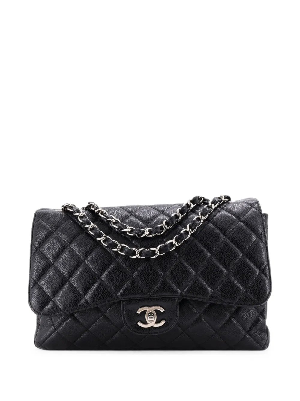 Classic Single Flap Bag Quilted Caviar Jumbo shoulder bag