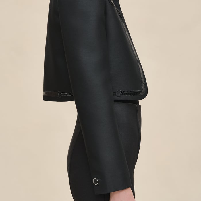 Noir Embroidered Spencer Jacket