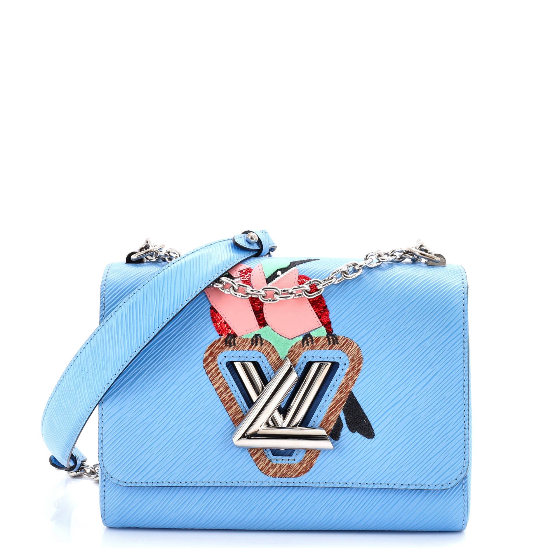 Louis Vuitton Twist Handbag Bird Motif Epi Leather MM