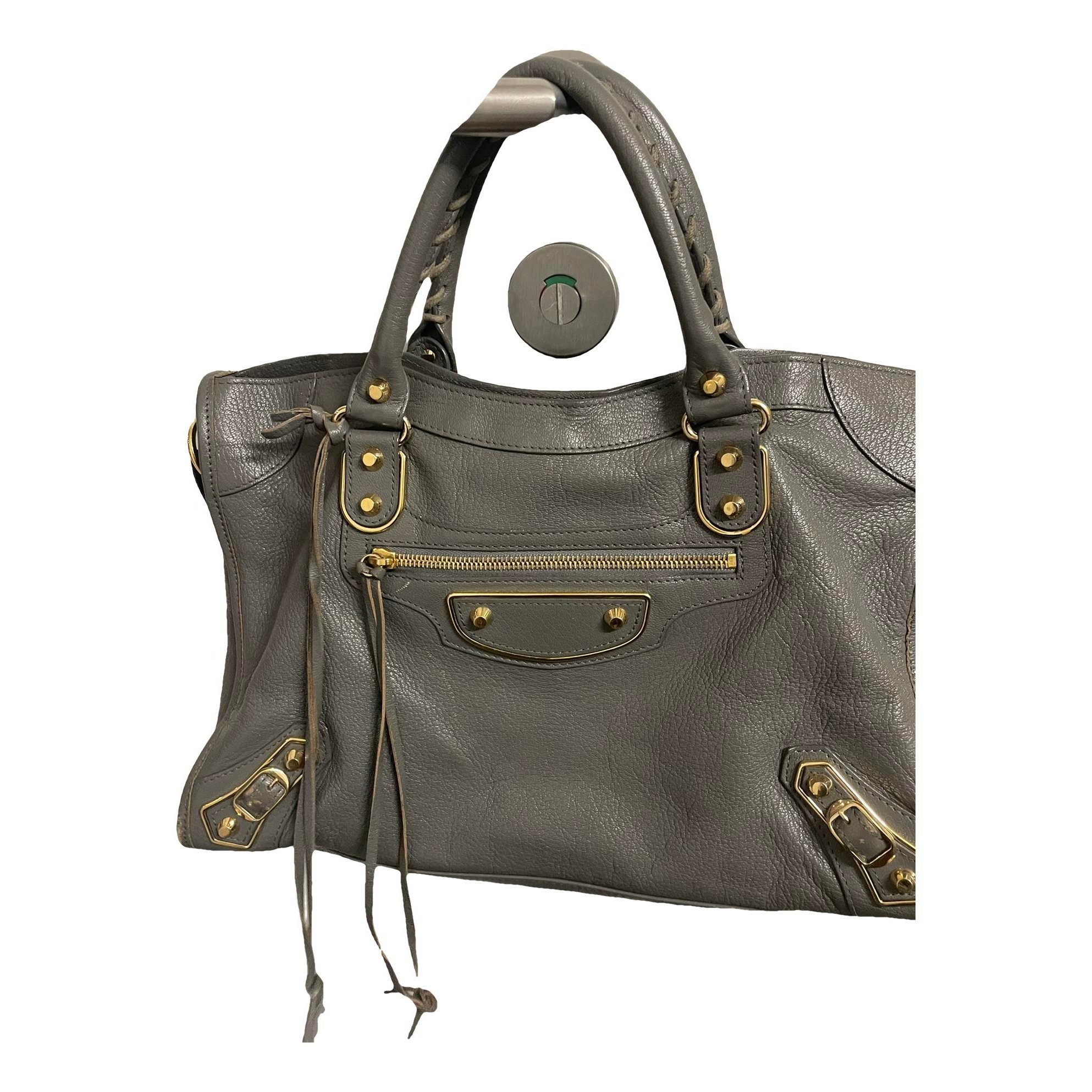 Balenciaga Classic Metalic leather handbag