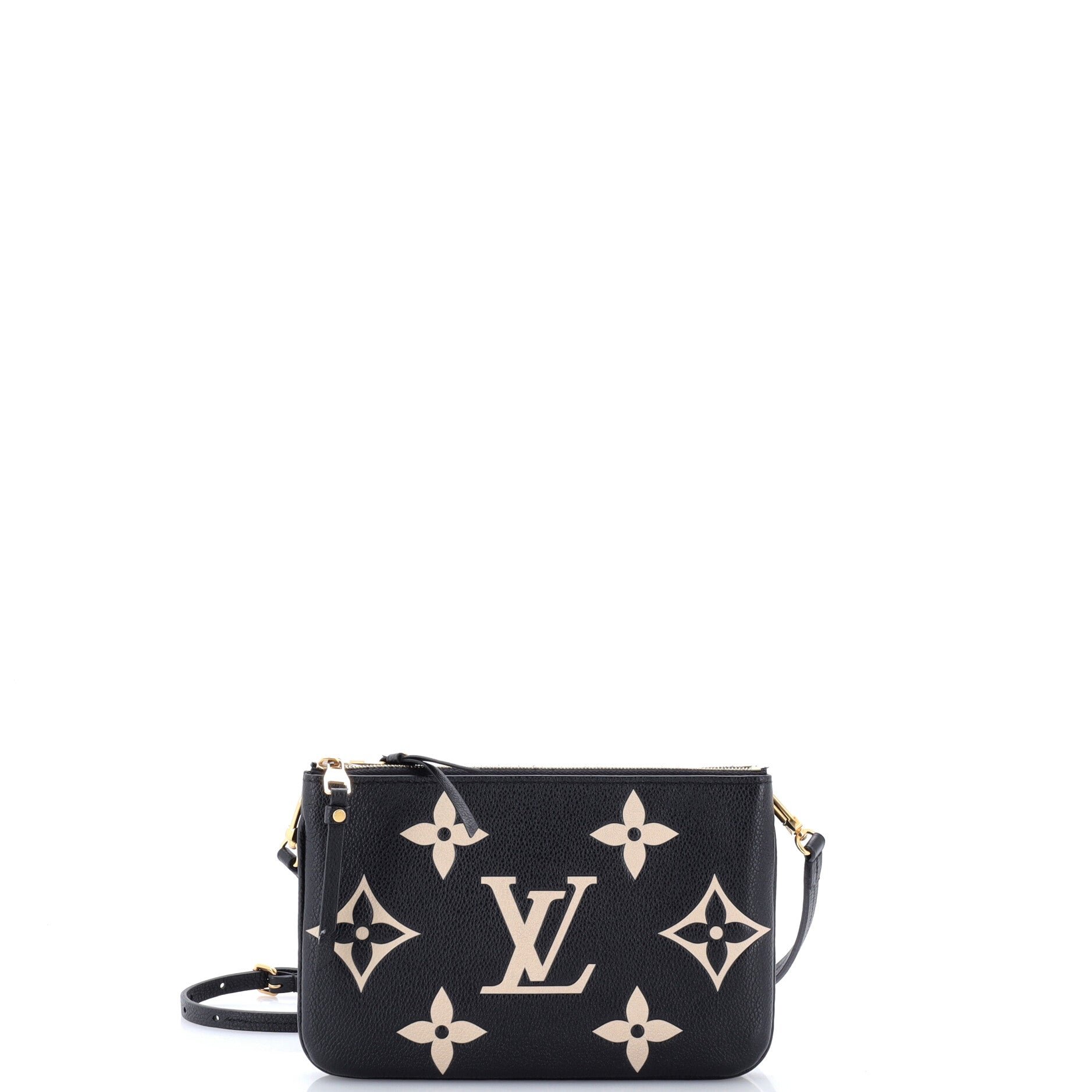 Double Zip Pochette Bicolor Monogram Empreinte Giant