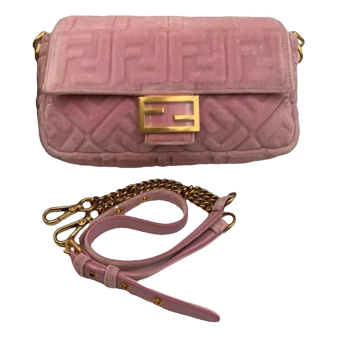 Baguette velvet handbag