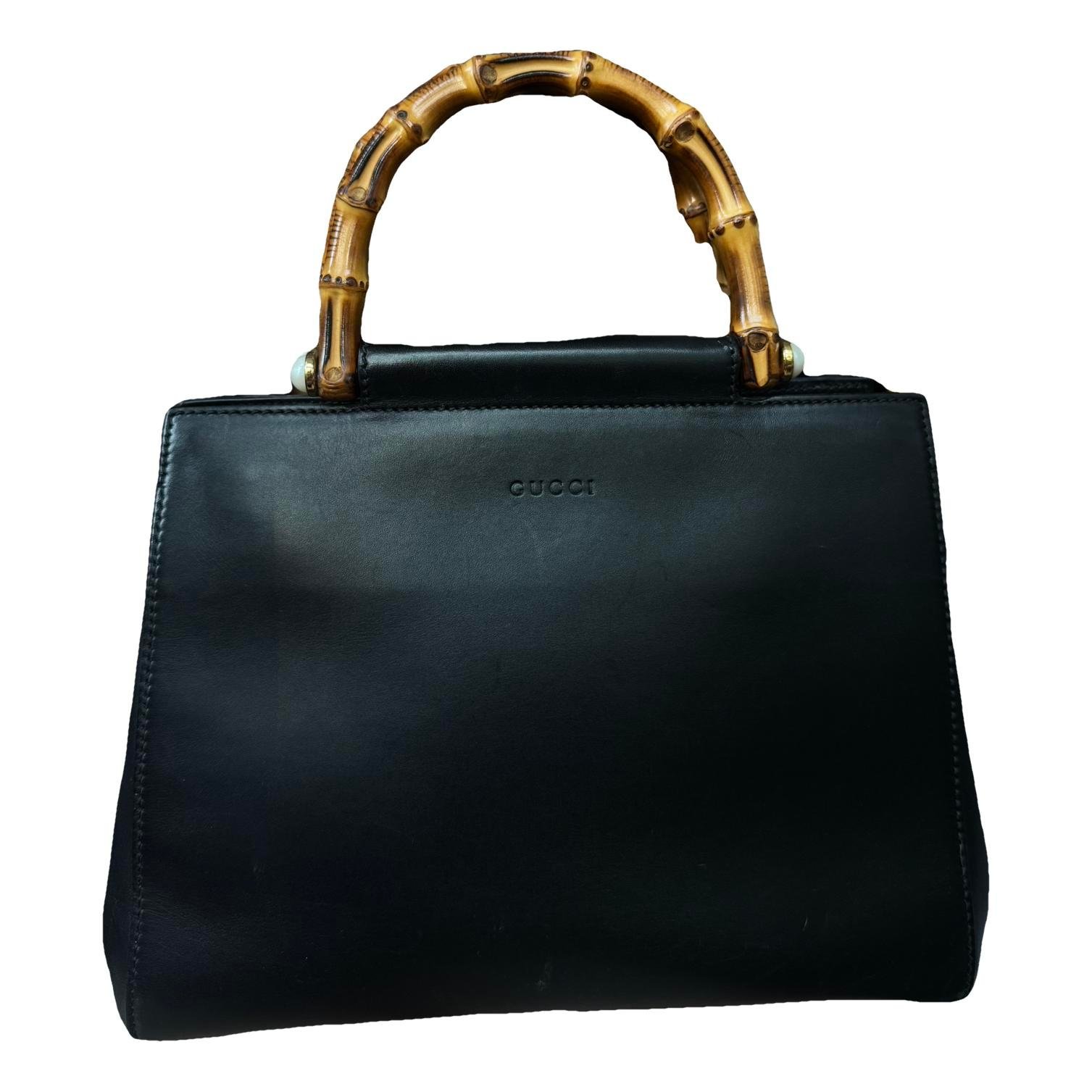 Bamboo leather handbag