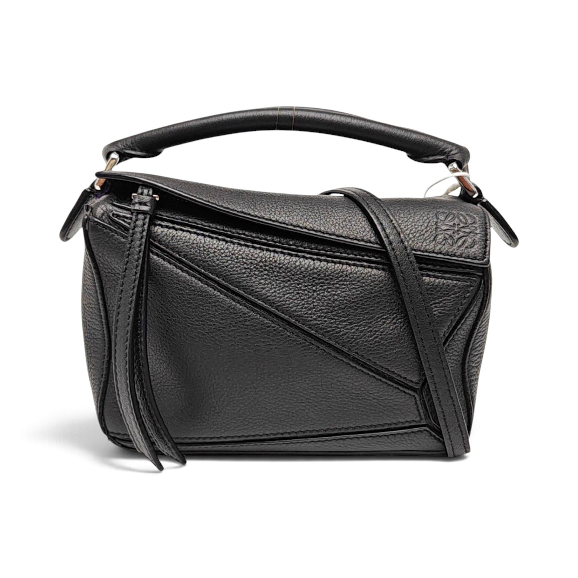 Puzzle leather handbag