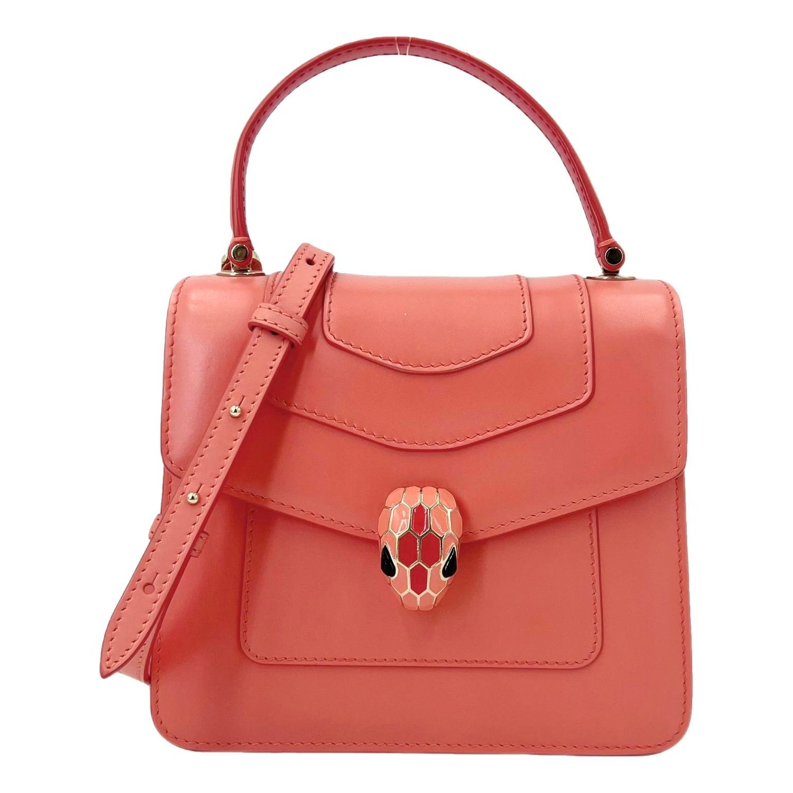 Serpenti leather handbag