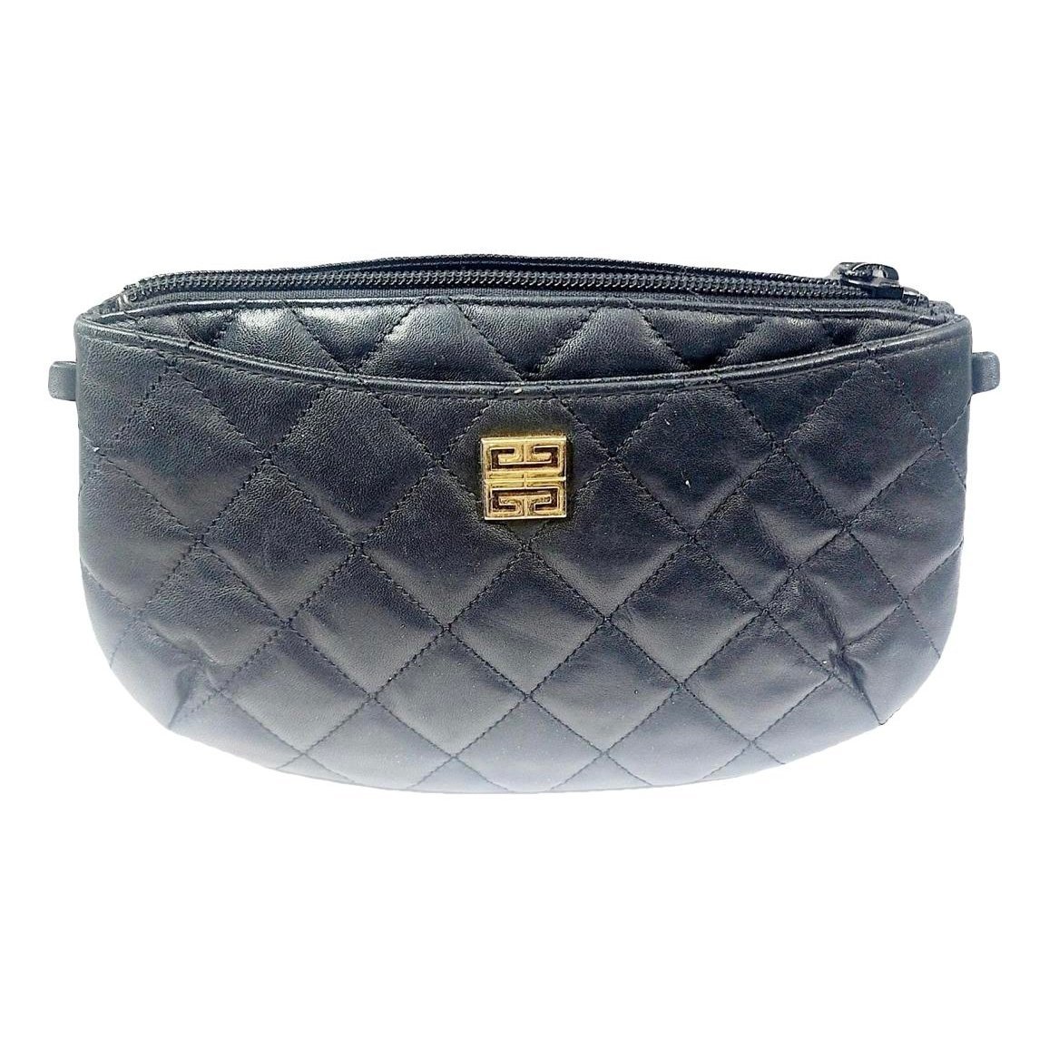 Leather clutch bag