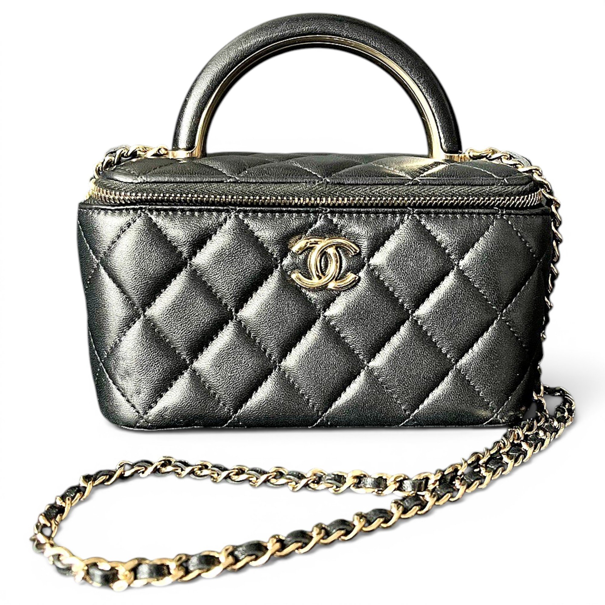 Trendy CC Vanity leather handbag