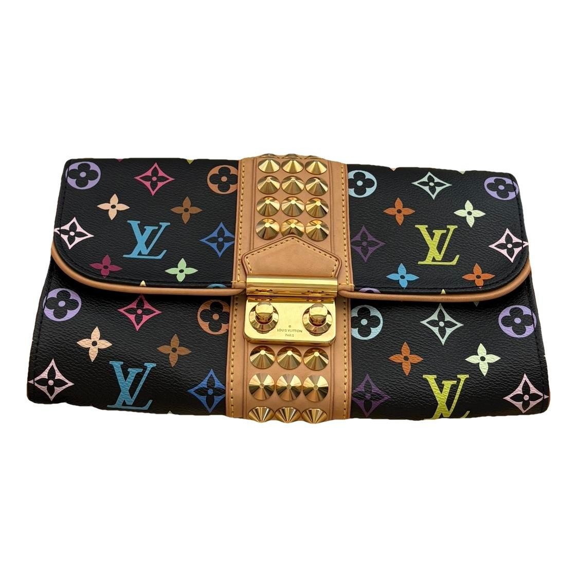 Leather clutch bag