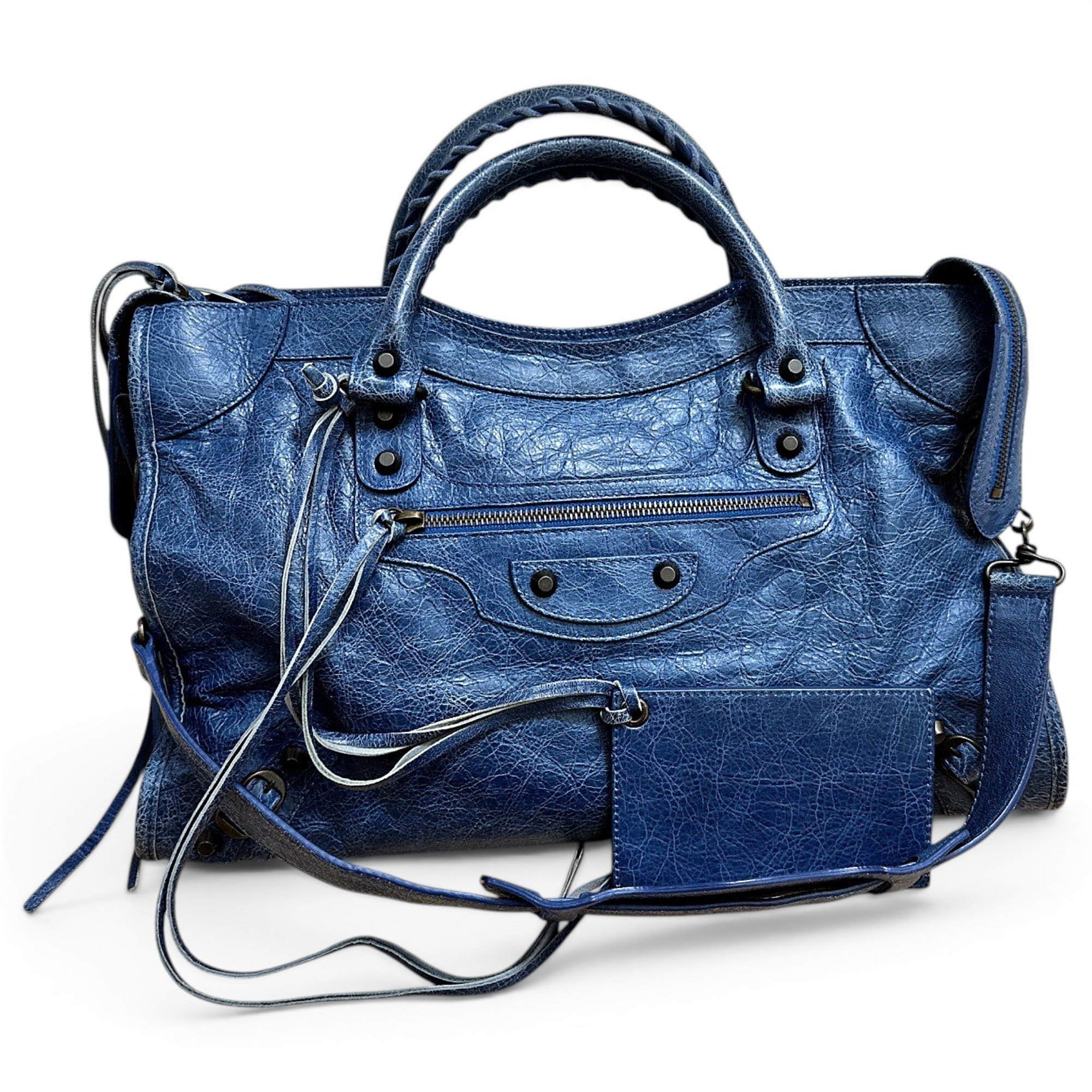 City leather handbag