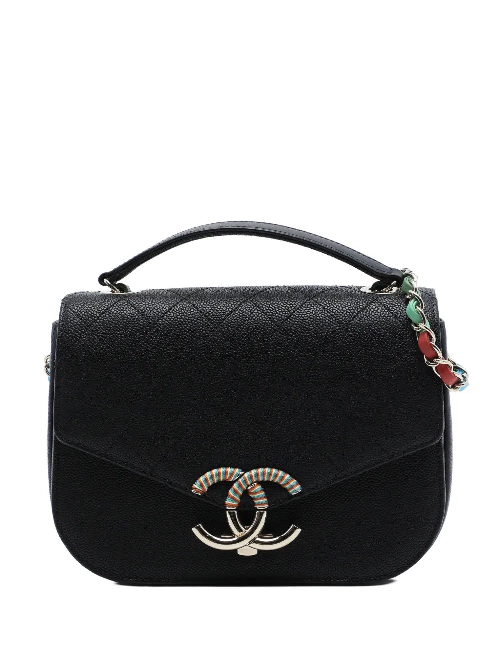 2016-2017 Paris Cuba Medium Quilted Caviar Thread Around Flap crossbody bag