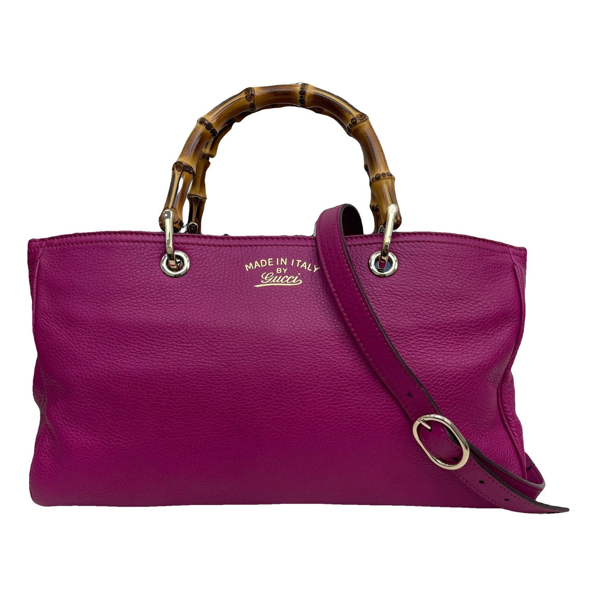 Bamboo leather handbag
