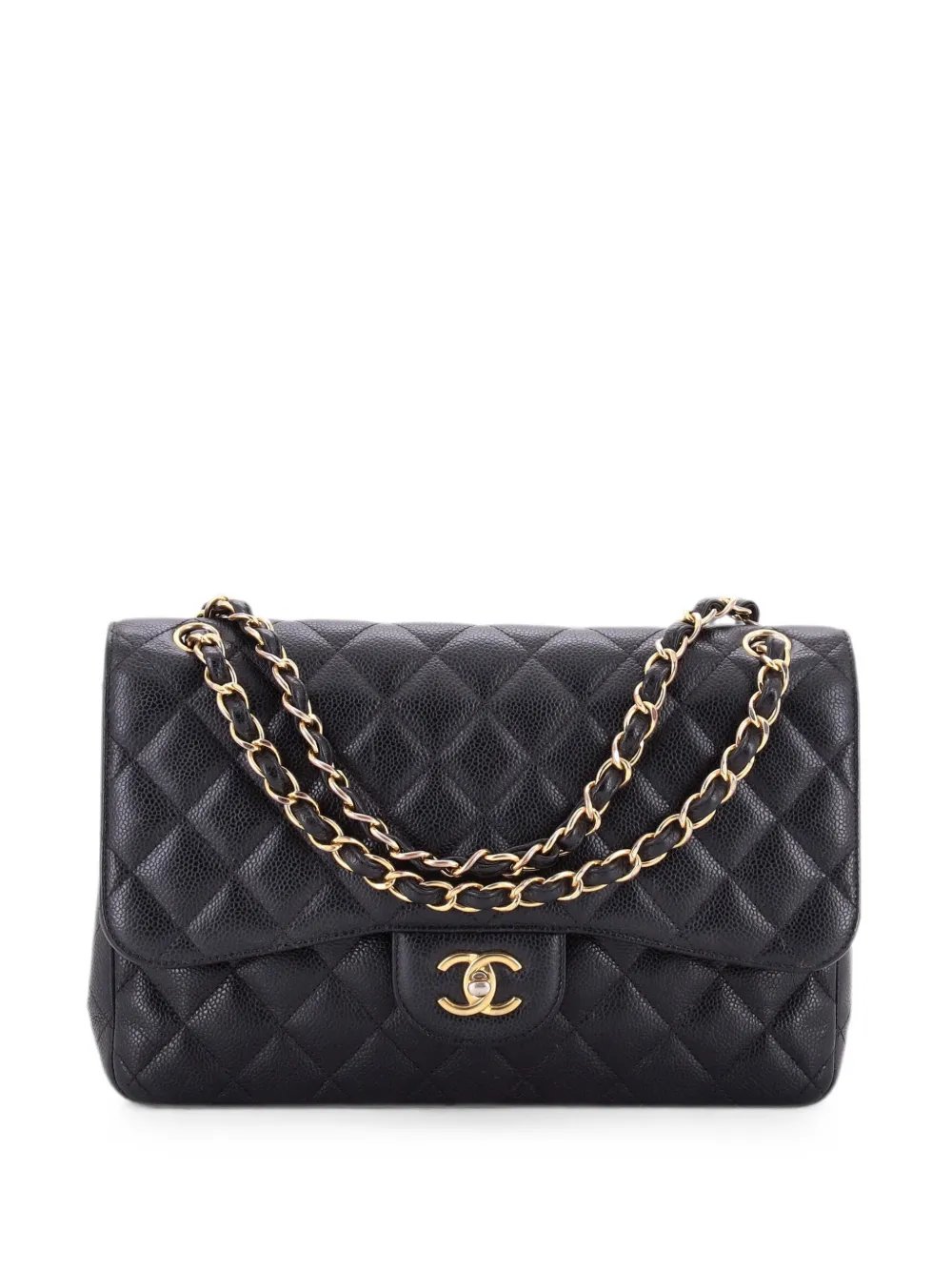Classic Double Flap Bag Quilted Caviar Jumbo shoulder bag