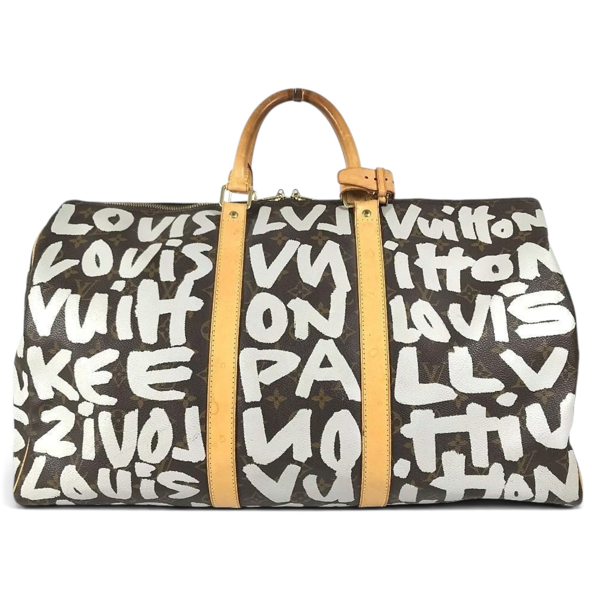 Louis Vuitton Keepall cloth travel bag