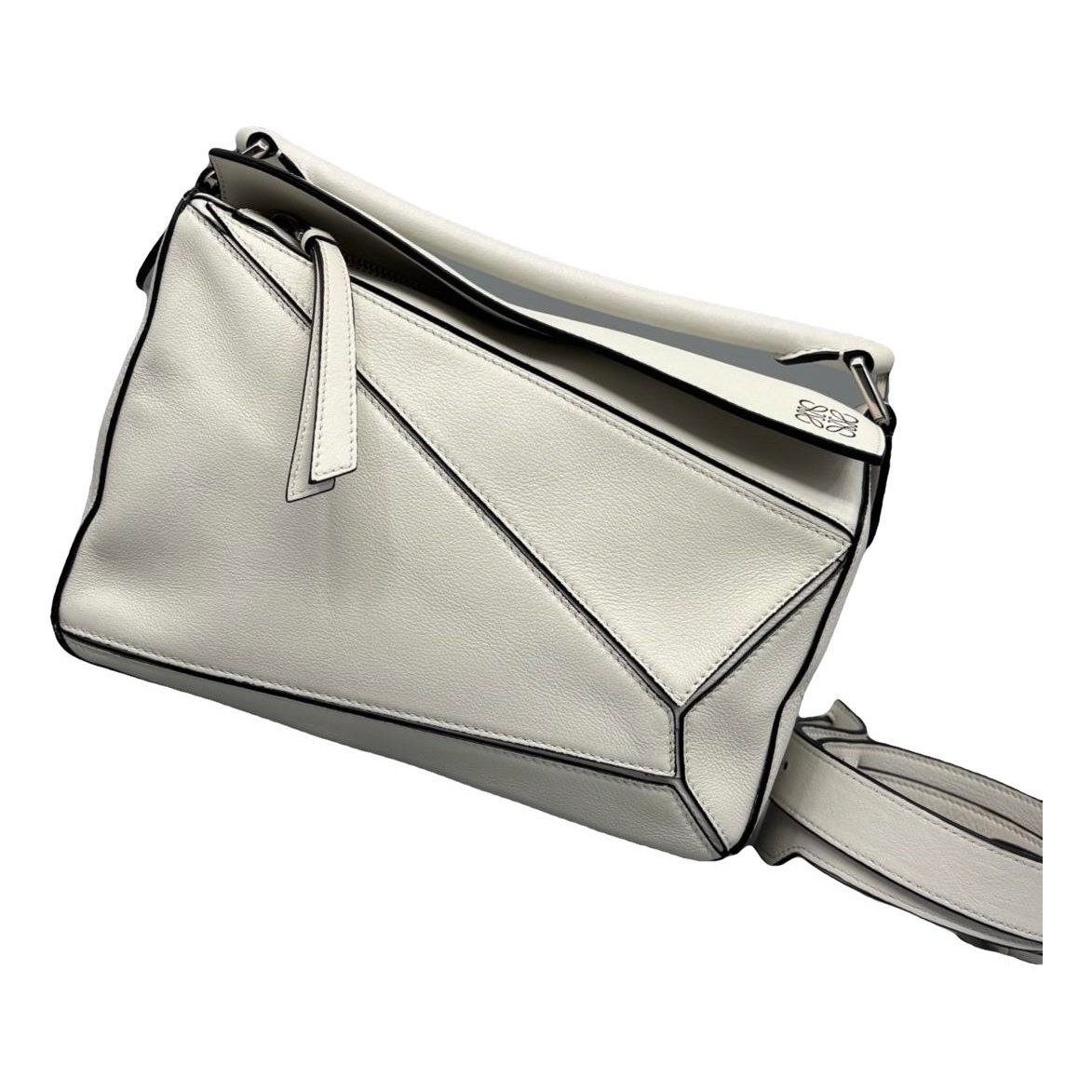 Puzzle leather handbag