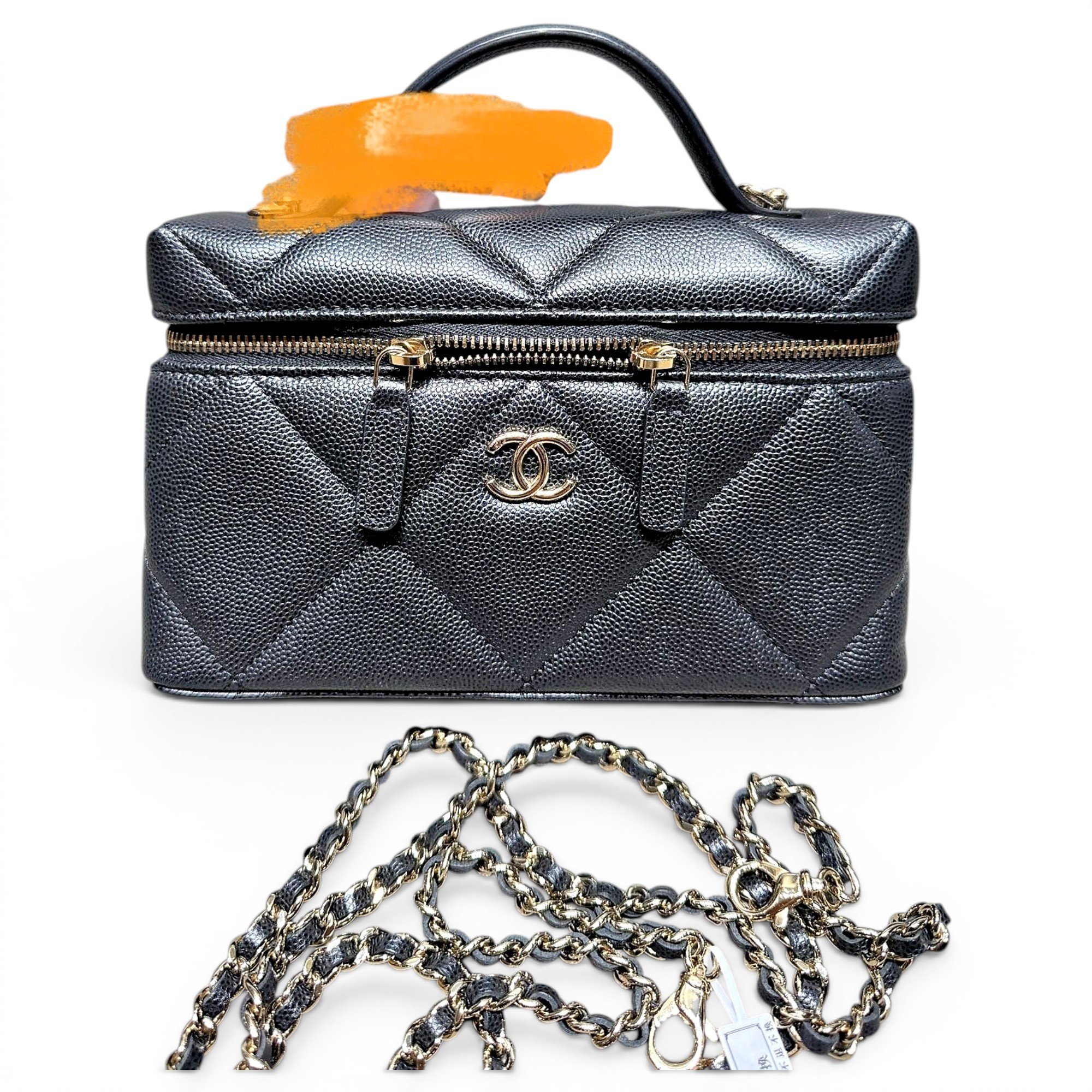 Vanity leather handbag
