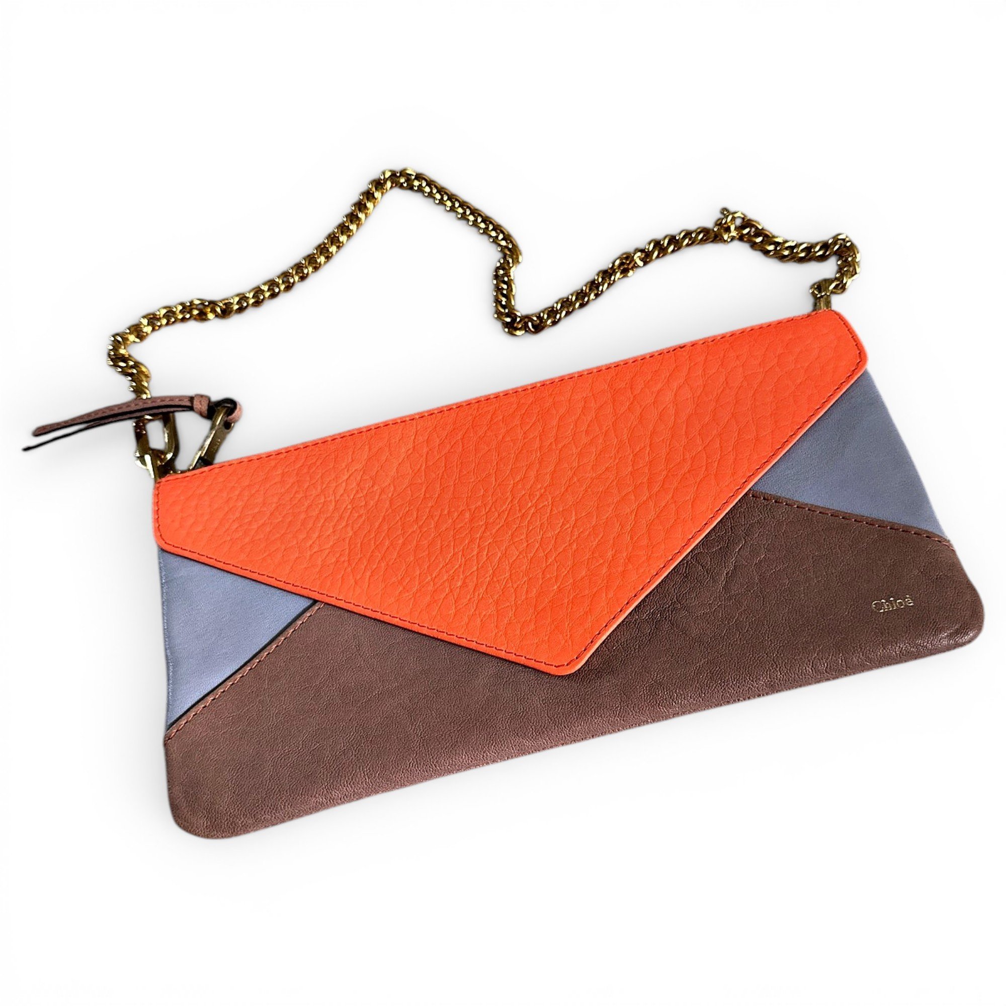 Leather clutch bag