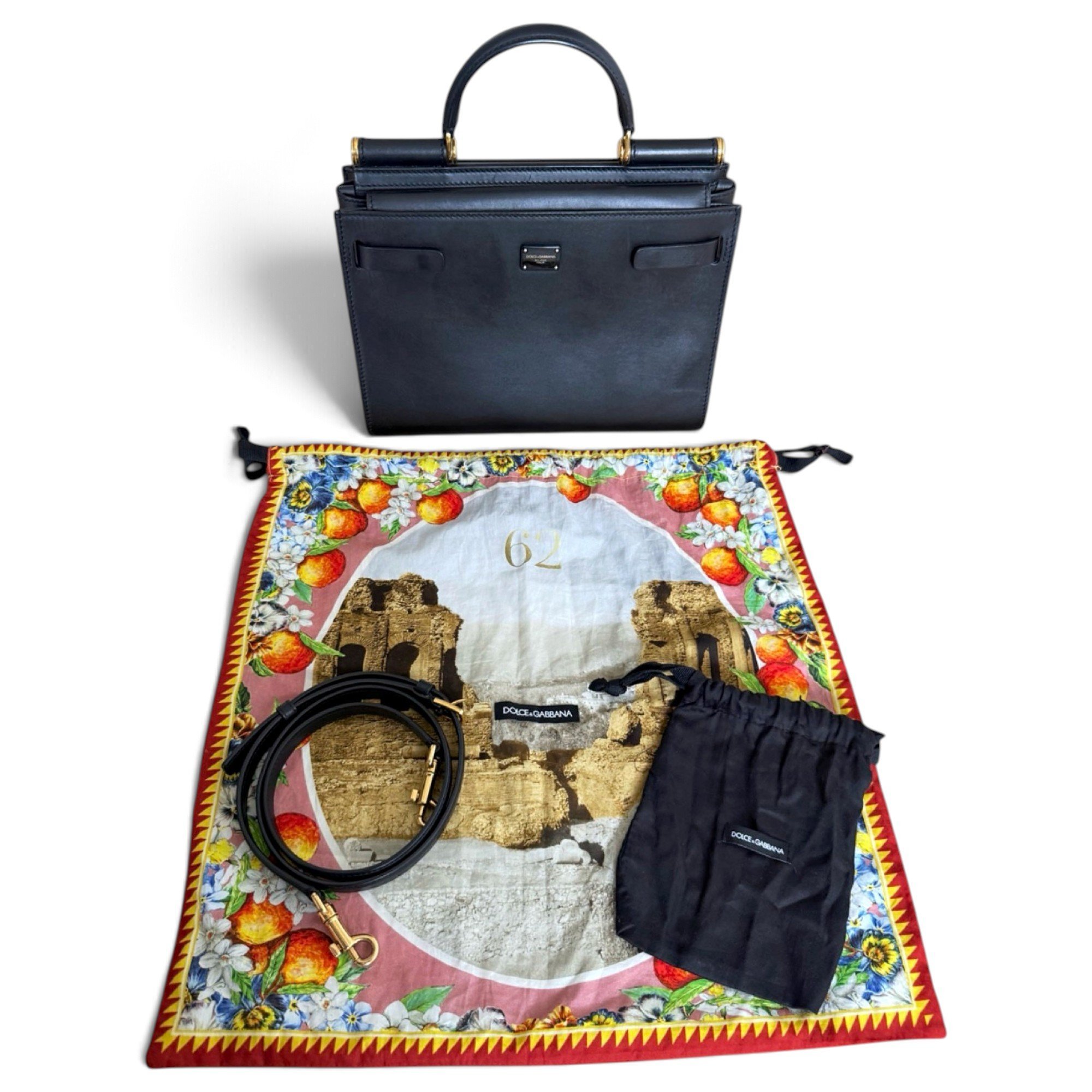 Dolce & Gabbana Sicily 62 leather handbag